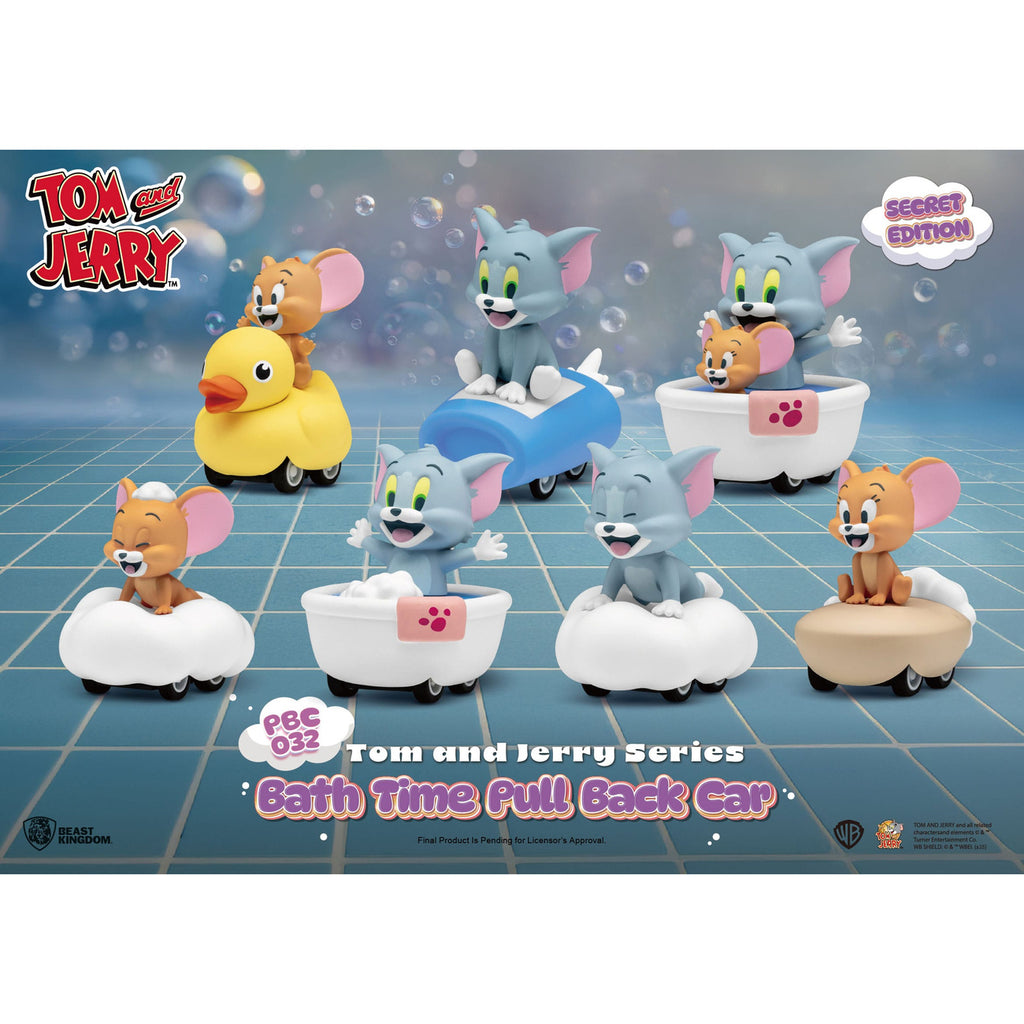 Productafbeelding Tom & Jerry Pull Back Car Series Trekspeelauto’s Bath Time Blind Box 6-pack