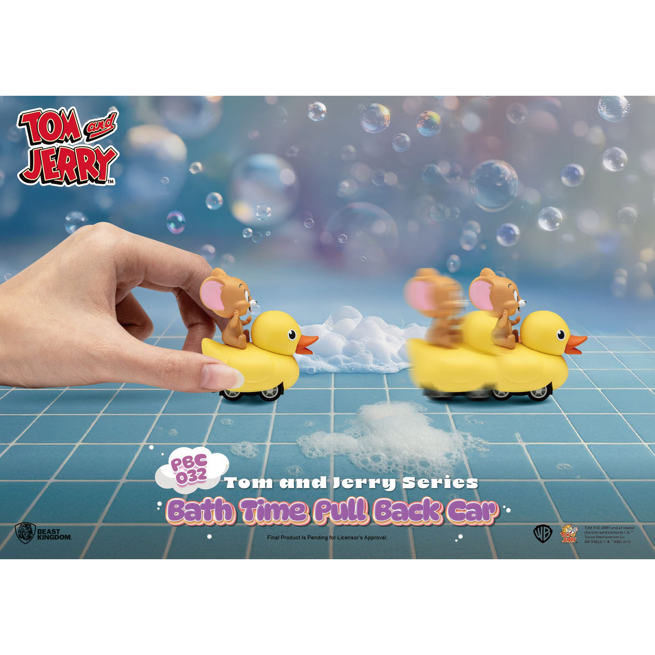 Productafbeelding Tom & Jerry Pull Back Car Series Trekspeelauto’s Bath Time Blind Box 6-pack
