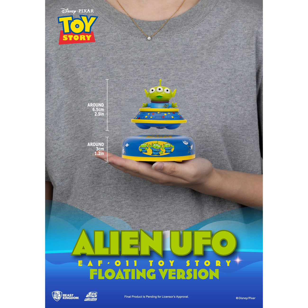 Productafbeelding Toy Story Egg Attack zwevend model Alien UFO 6 cm