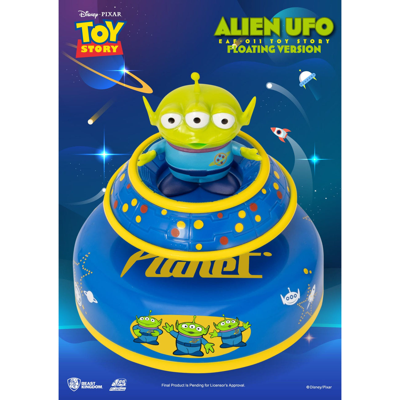 Productafbeelding Toy Story Egg Attack zwevend model Alien UFO 6 cm