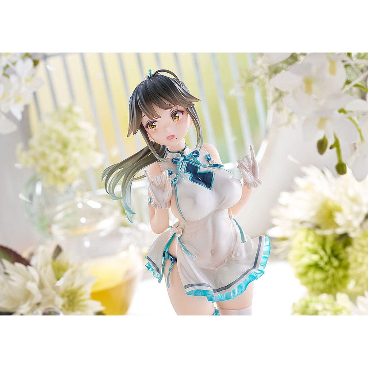 Productafbeelding Avian Romance Pink Label 5 PVC Statue 1/6 Ponytail Girl: Qipao 29 cm