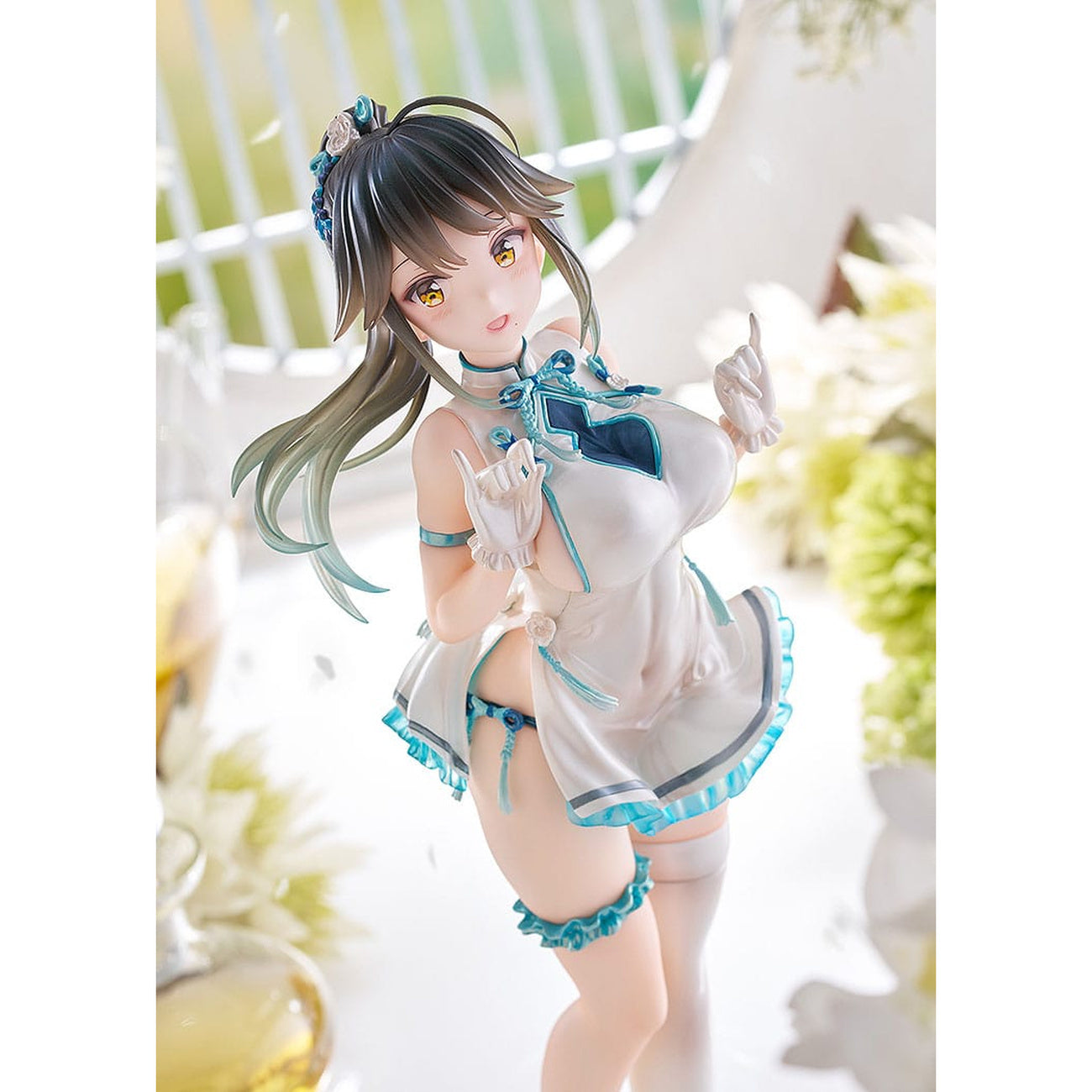 Productafbeelding Avian Romance Pink Label 5 PVC Statue 1/6 Ponytail Girl: Qipao 29 cm