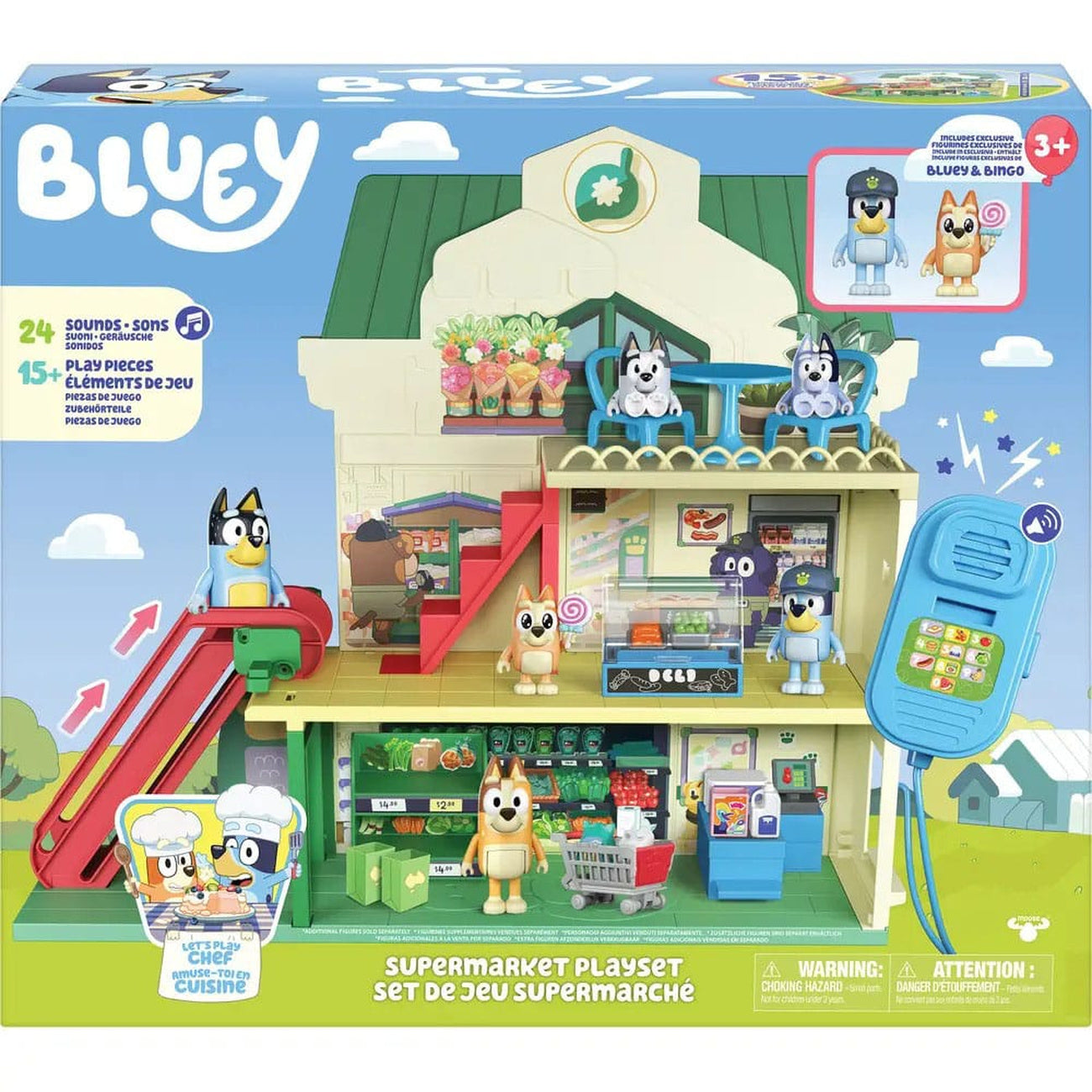 Productafbeelding Bluey Minifiguren Speelset Bluey Let's Play Chef Supermarkt