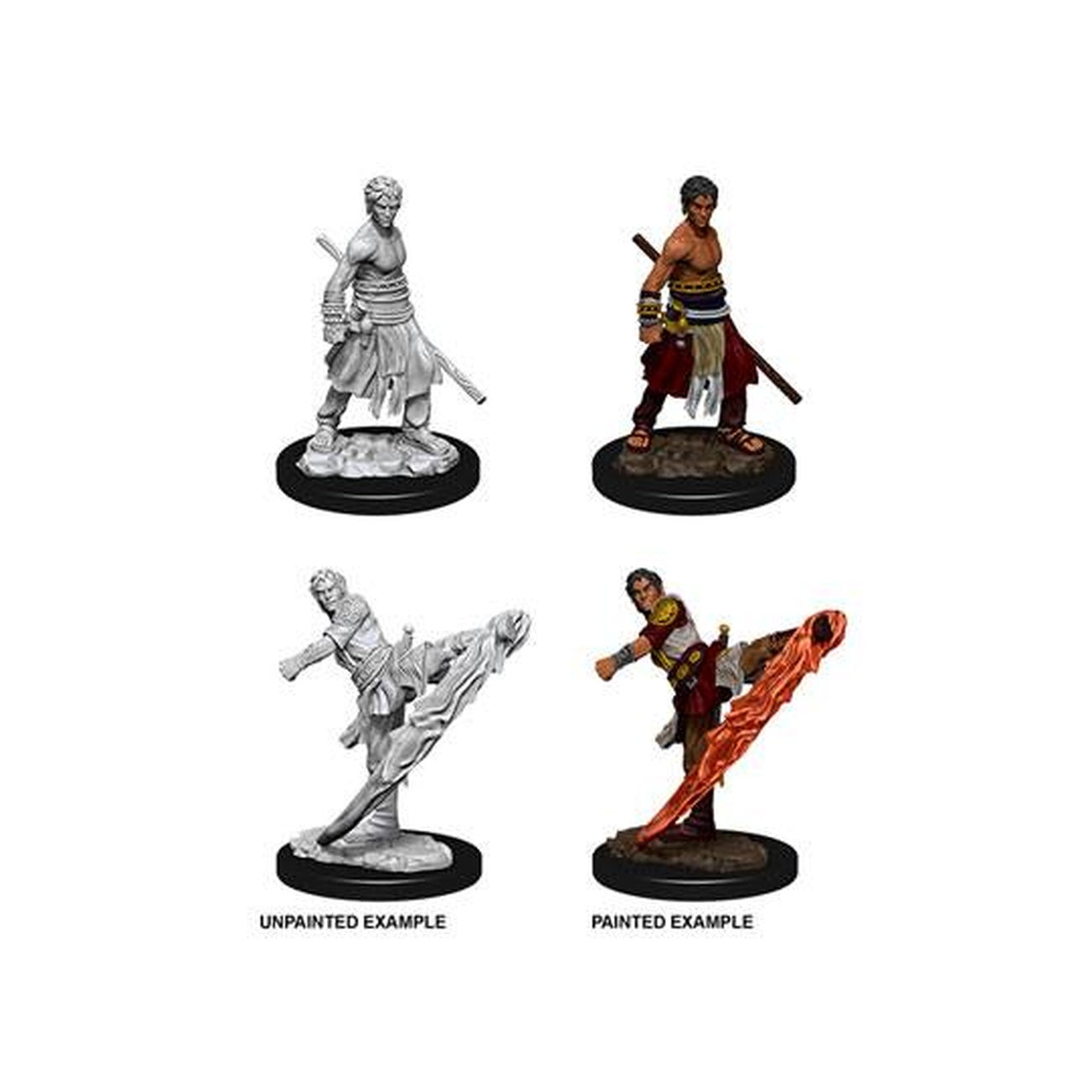 Productafbeelding D&D Nolzur's Marvelous Miniatures Onbeschilderde miniaturen Male Half-Elf Monk Omdoos (6)