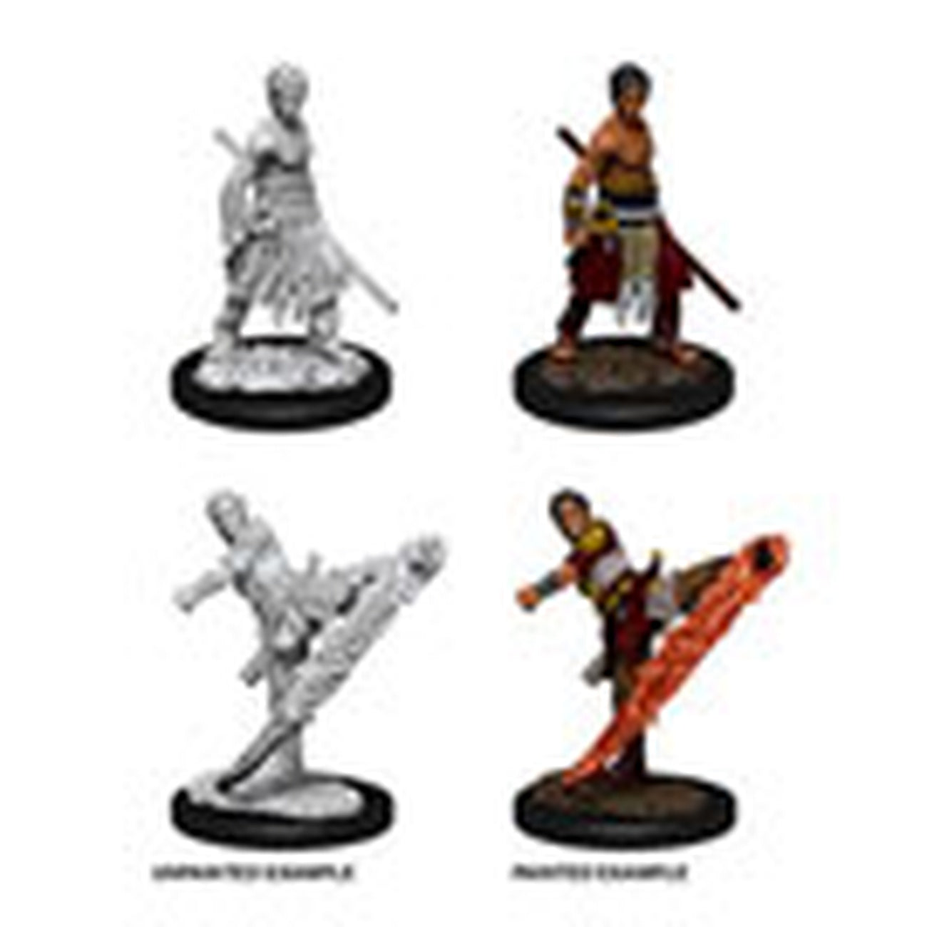 Productafbeelding D&D Nolzur's Marvelous Miniatures Onbeschilderde miniaturen Male Half-Elf Monk Omdoos (6)