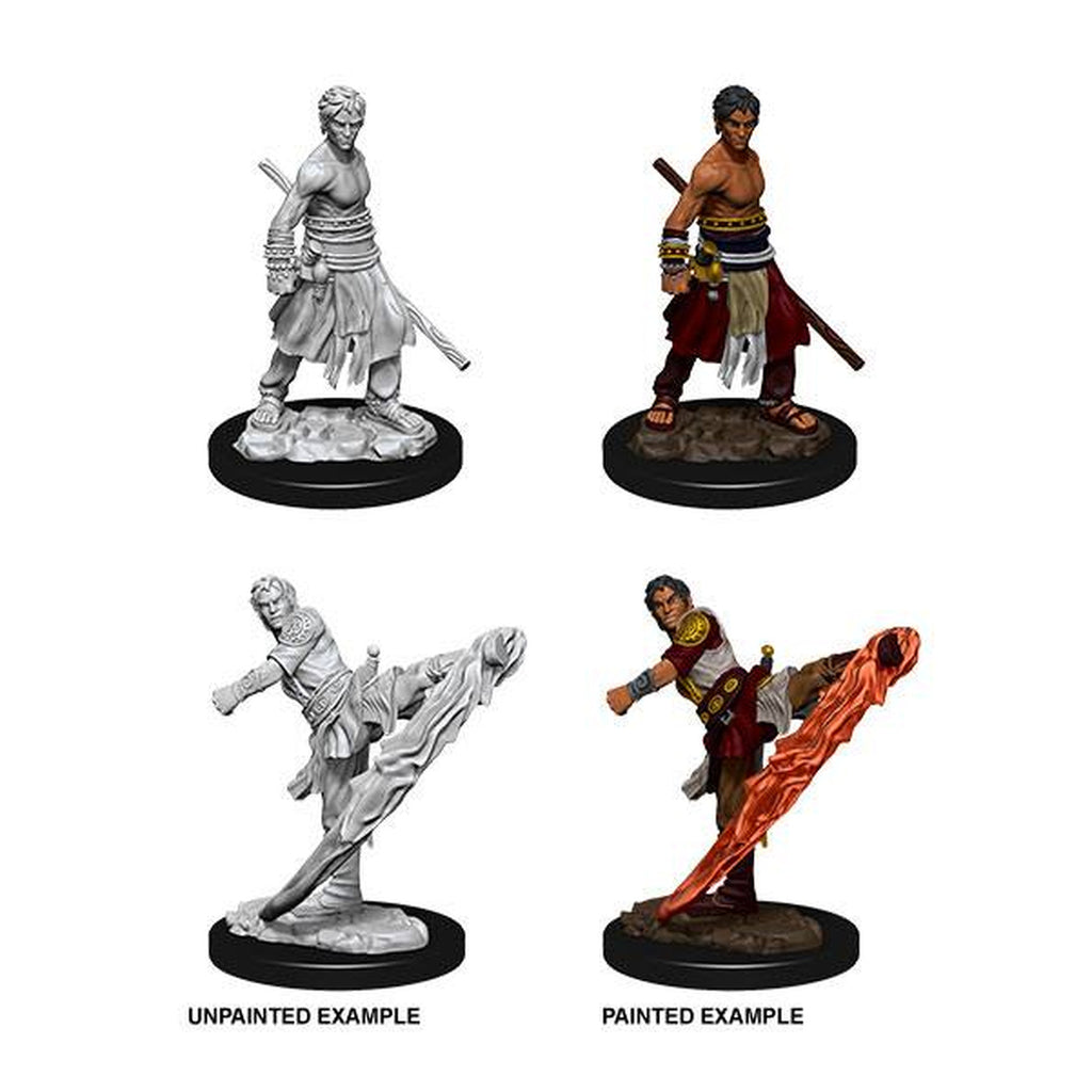 Productafbeelding D&D Nolzur's Marvelous Miniatures Onbeschilderde miniaturen Male Half-Elf Monk Omdoos (6)