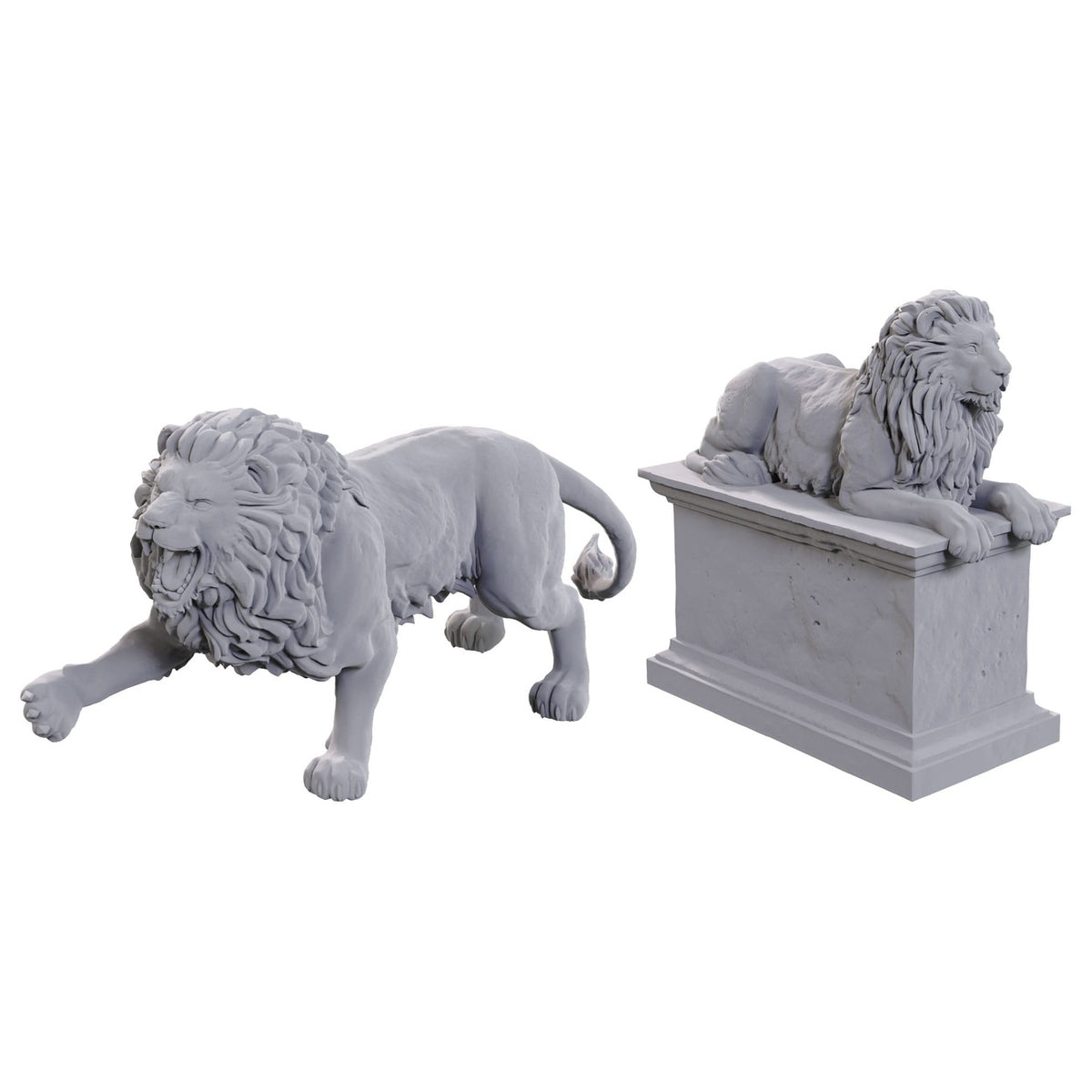 Product image WizKids Deep Cuts Miniatures unpainted 2-pack Stone Lion