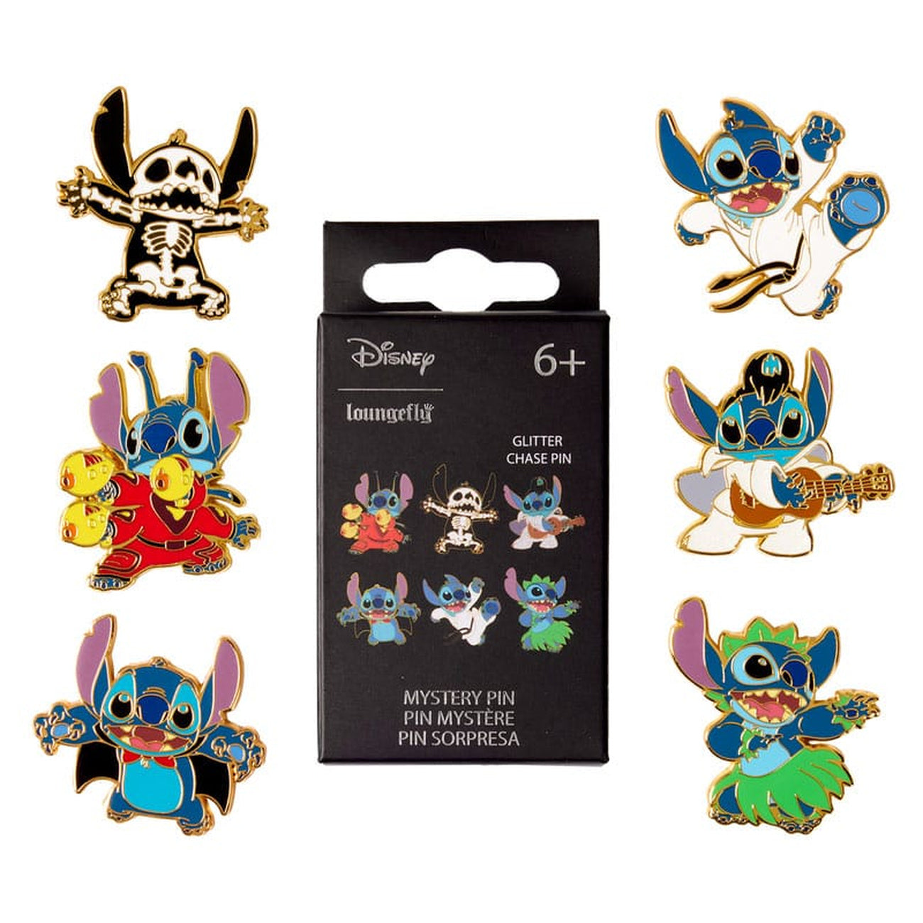 Productafbeelding Disney by Loungefly Enamel Pins Blind Box Web Stitch Assortiment (12)