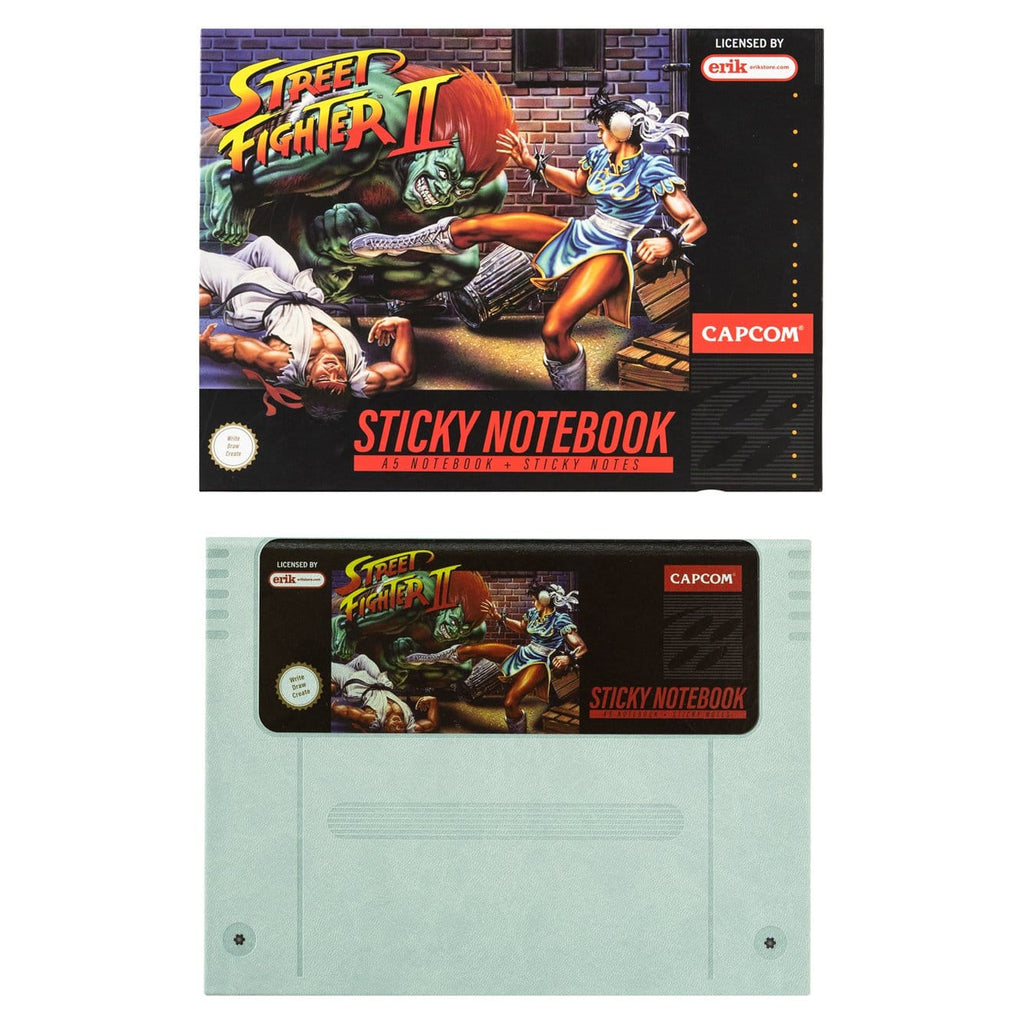 Productafbeelding Street Fighter Premium notitieboek met sticky notes en hoes A5