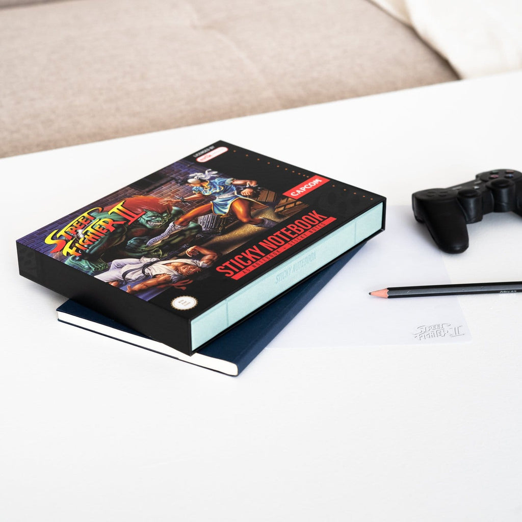 Productafbeelding Street Fighter Premium notitieboek met sticky notes en hoes A5