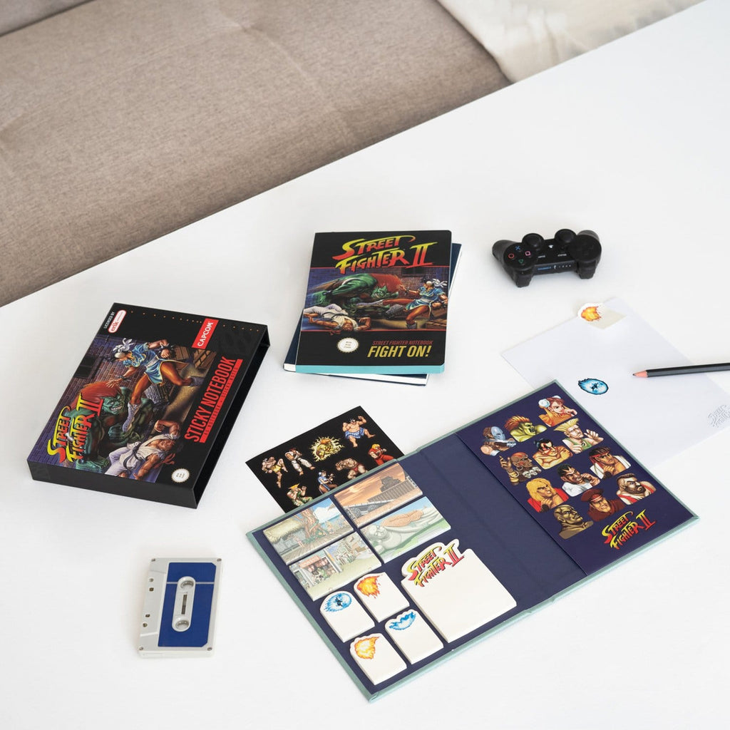 Productafbeelding Street Fighter Premium notitieboek met sticky notes en hoes A5