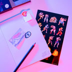 Productafbeelding Street Fighter Premium notitieboek met sticky notes en hoes A5
