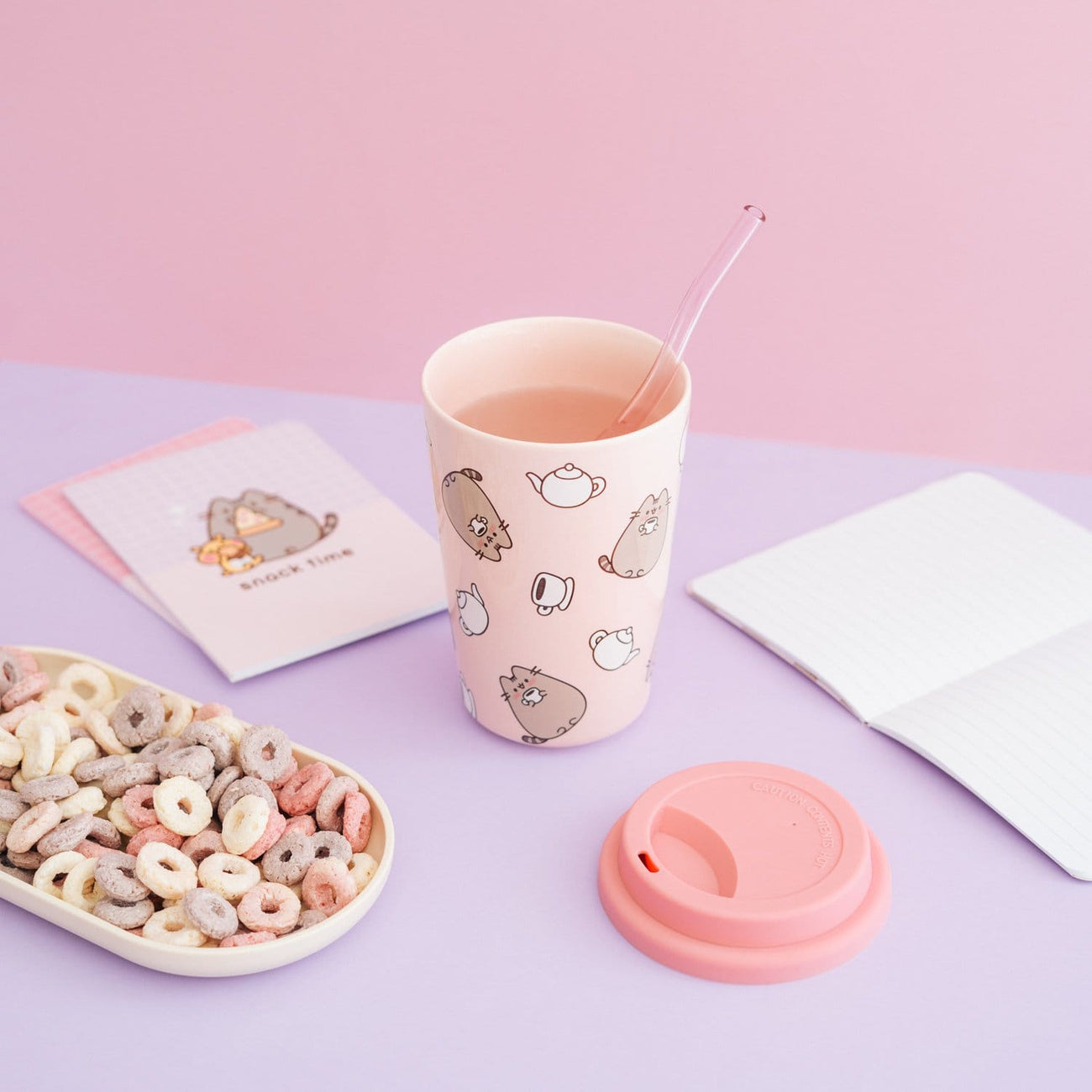 Productafbeelding Pusheen keramische mok met deksel 400 ml