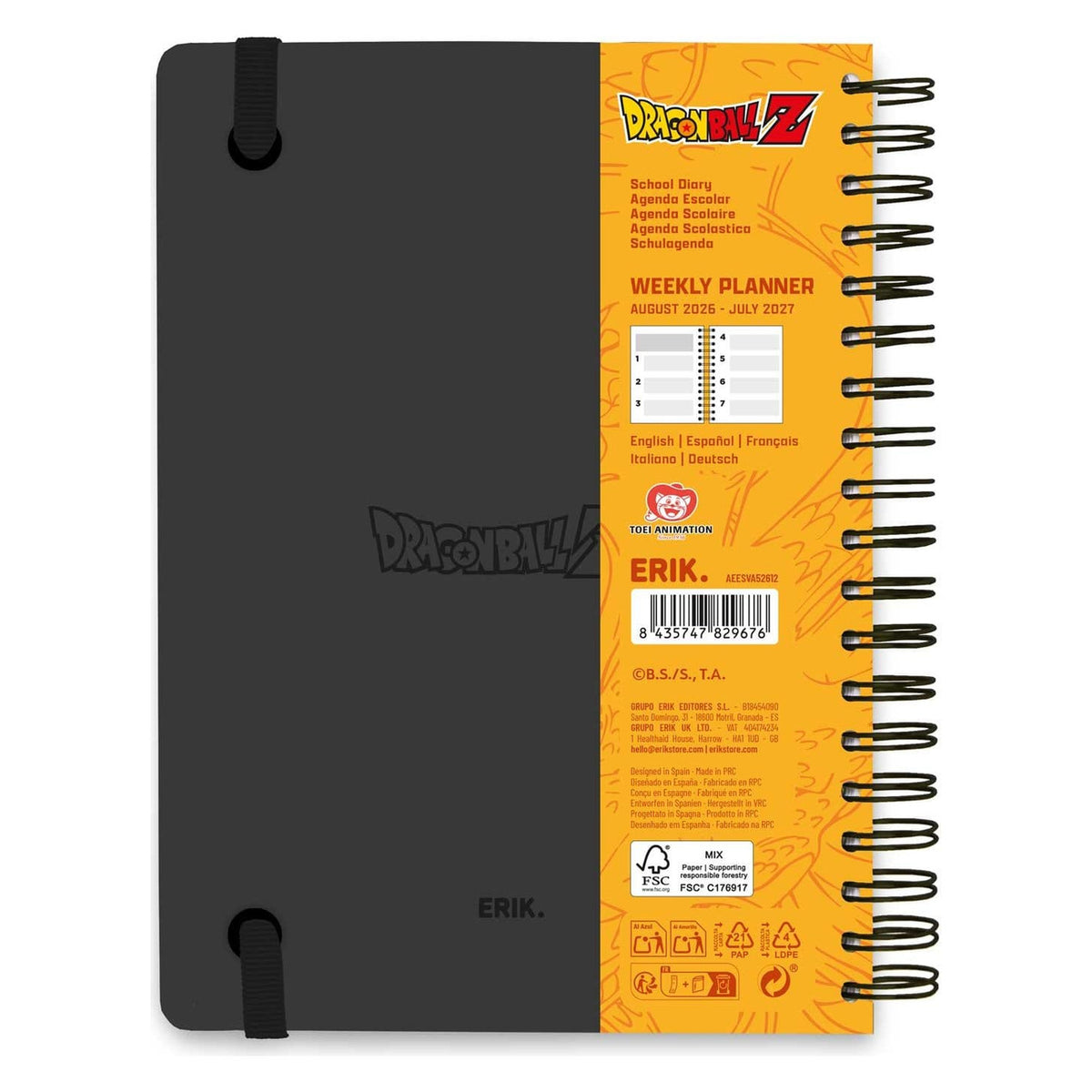 Productafbeelding Dragon Ball Weekplanner Agenda 2026/2027 A5