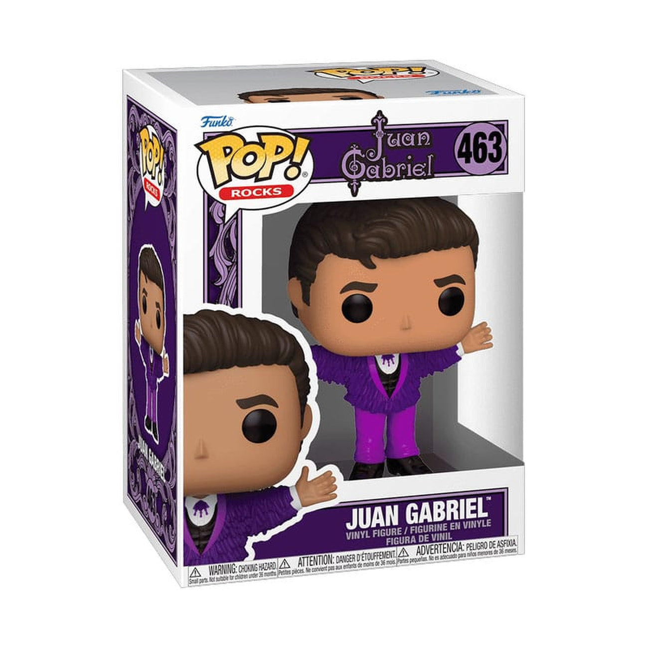 Productafbeelding Juan Gabriel POP! Rocks Vinyl Figuur Paars Outfit 9 cm