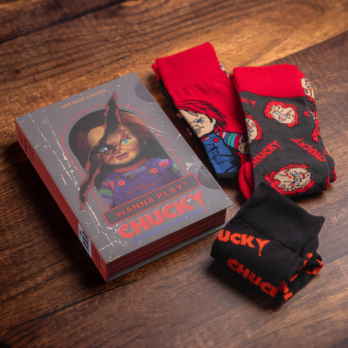 Productafbeelding Chucky - 3-pack sokken in cadeaubox