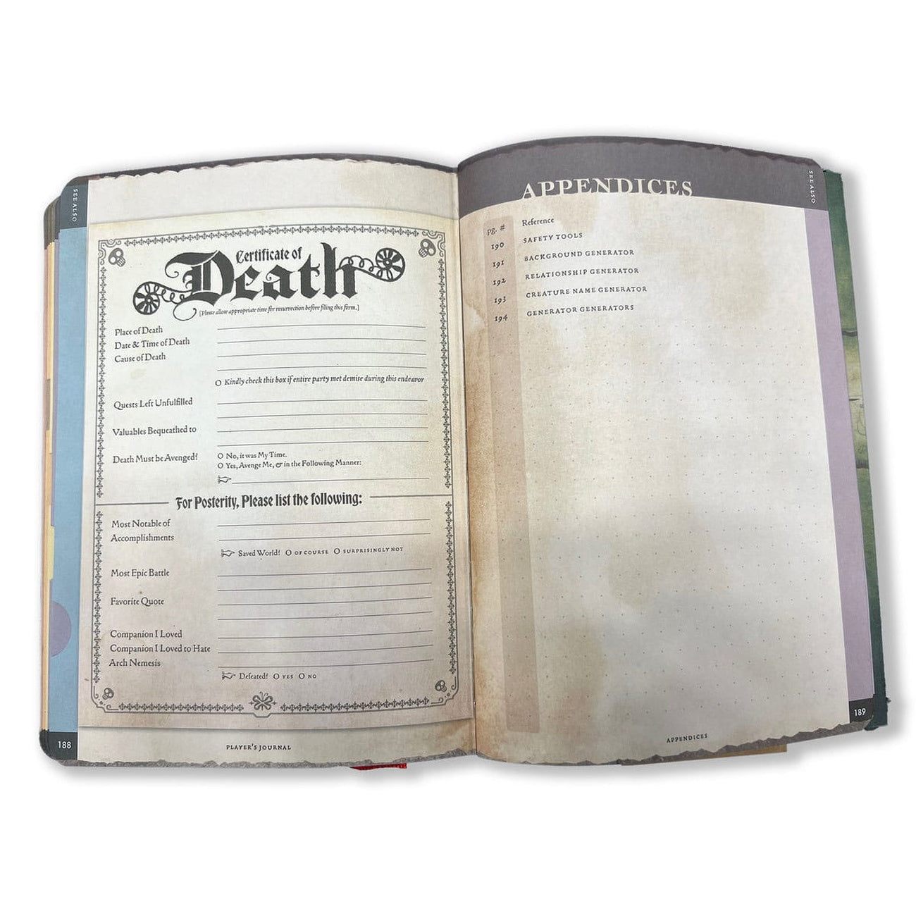 Productafbeelding Notitieboek A5 Player's Journal Sage Green Shield