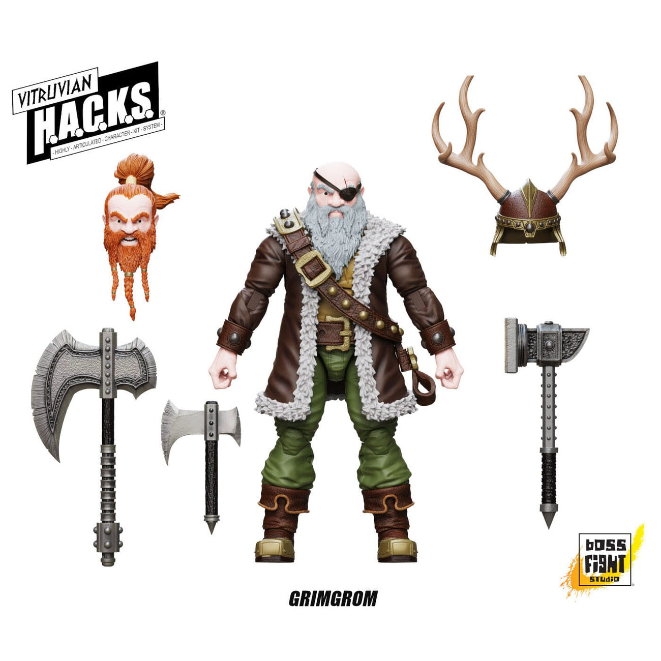 Productafbeelding Vitruvian H.A.C.K.S. Actiefiguur Dworvenhuurling Grimgrom