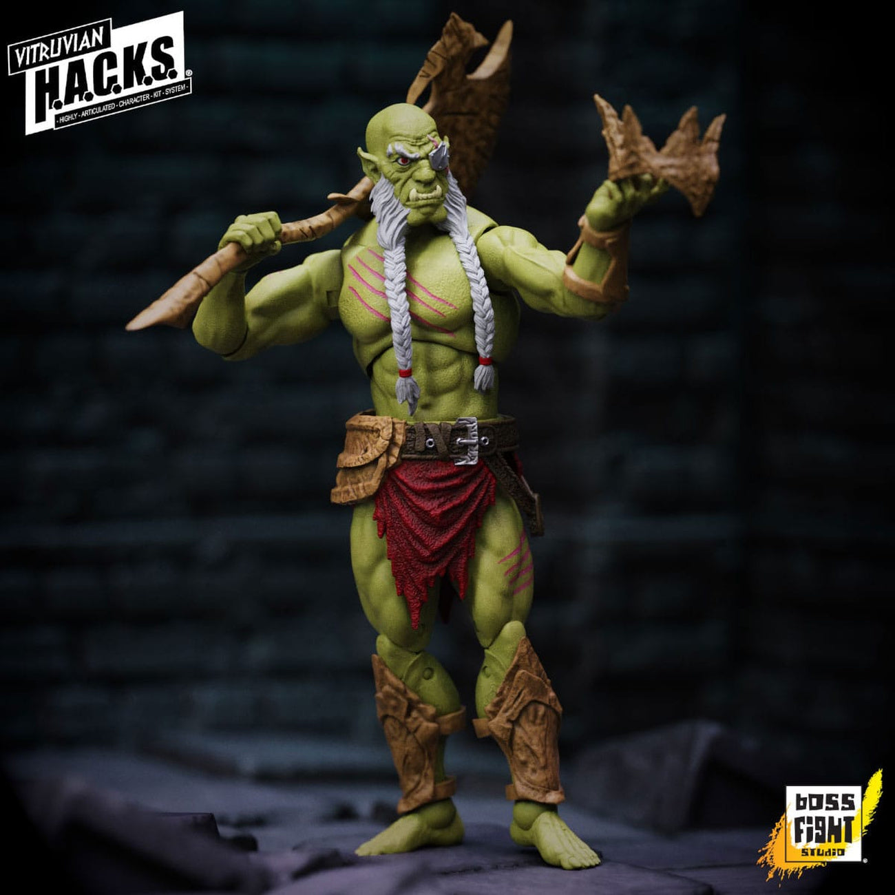 Productafbeelding Vitruvian H.A.C.K.S. Actiefiguur Mighty Orc Sovran Bur'Zagi