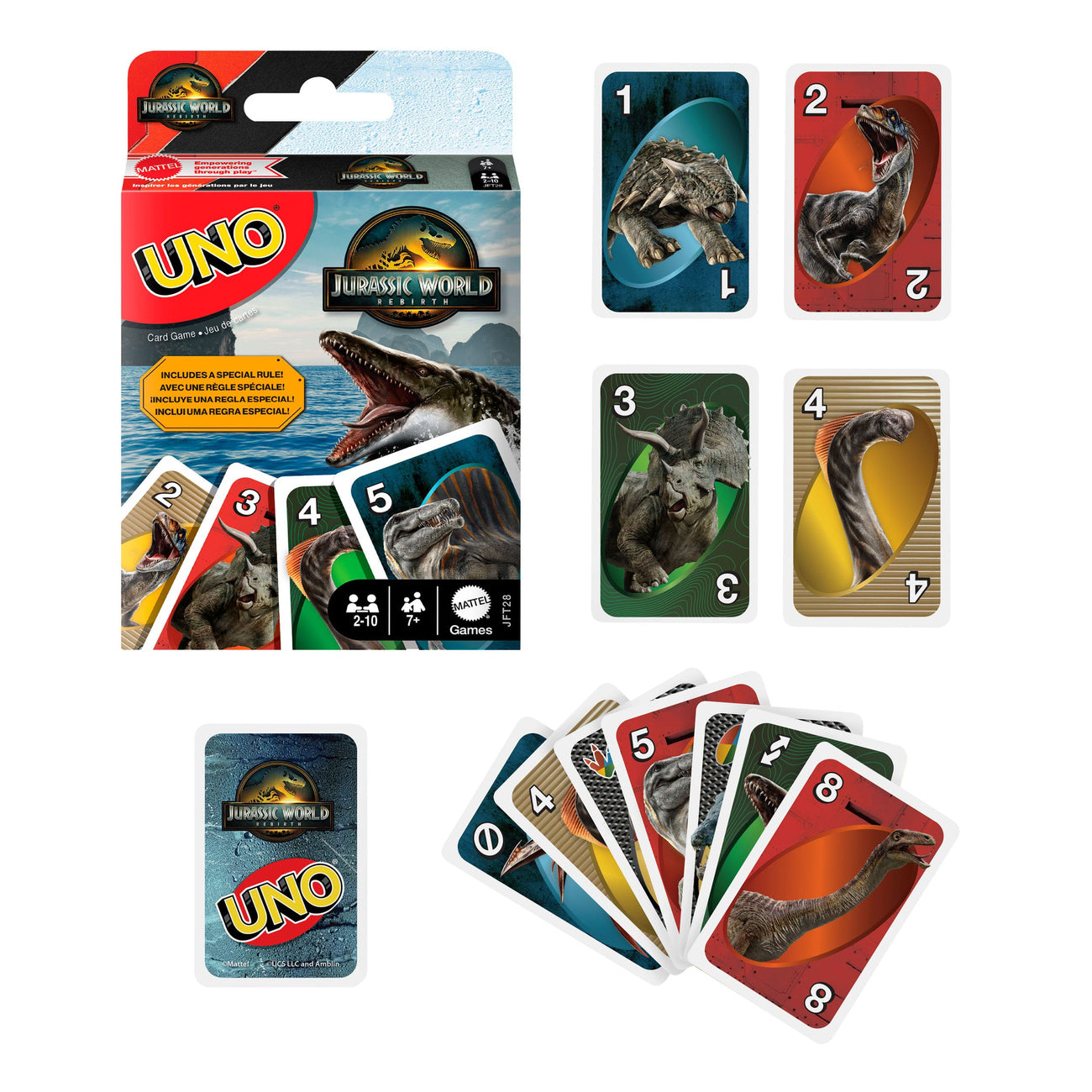 Productafbeelding Jurassic World: De Wedergeboorte UNO Kaartspel