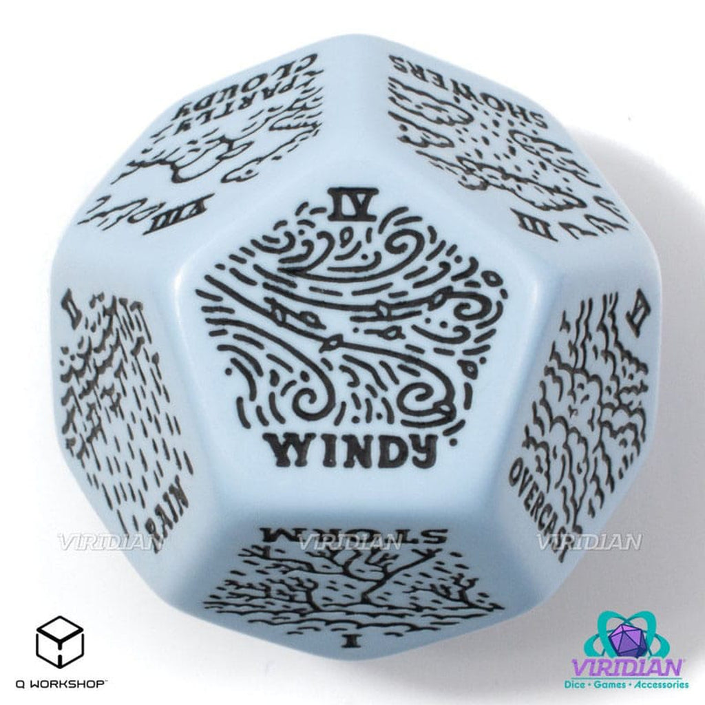 Productafbeelding Viridian Dice Jumbo Dobbelsteen Weather Generator D12 Blauw