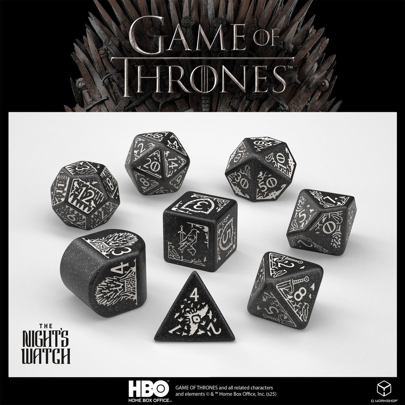 Productafbeelding Game of Thrones Dobbelsteenset Night's Watch (8)
