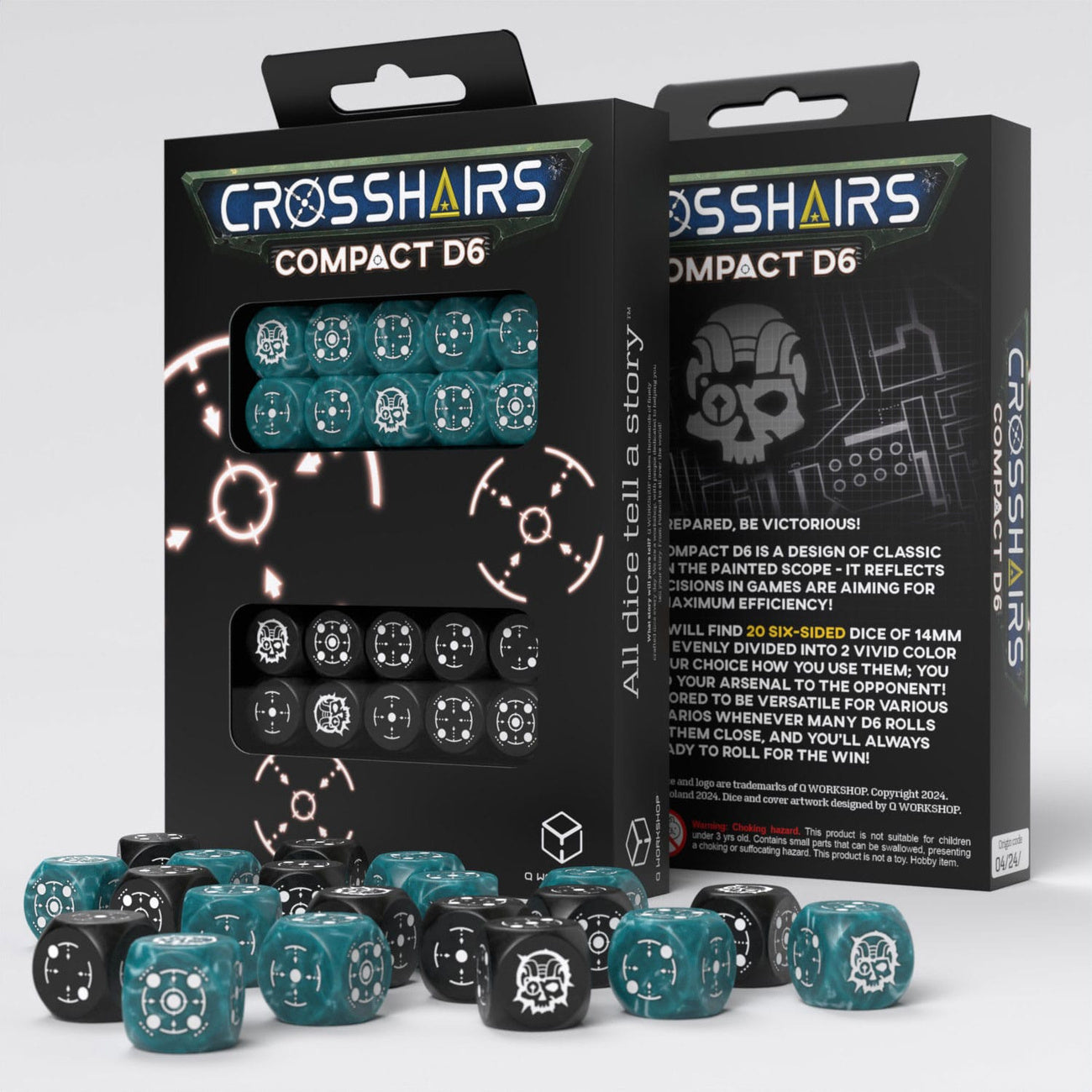 Productafbeelding Crosshairs Compact D6 dobbelstenset Stormachtig & Zwart (20)