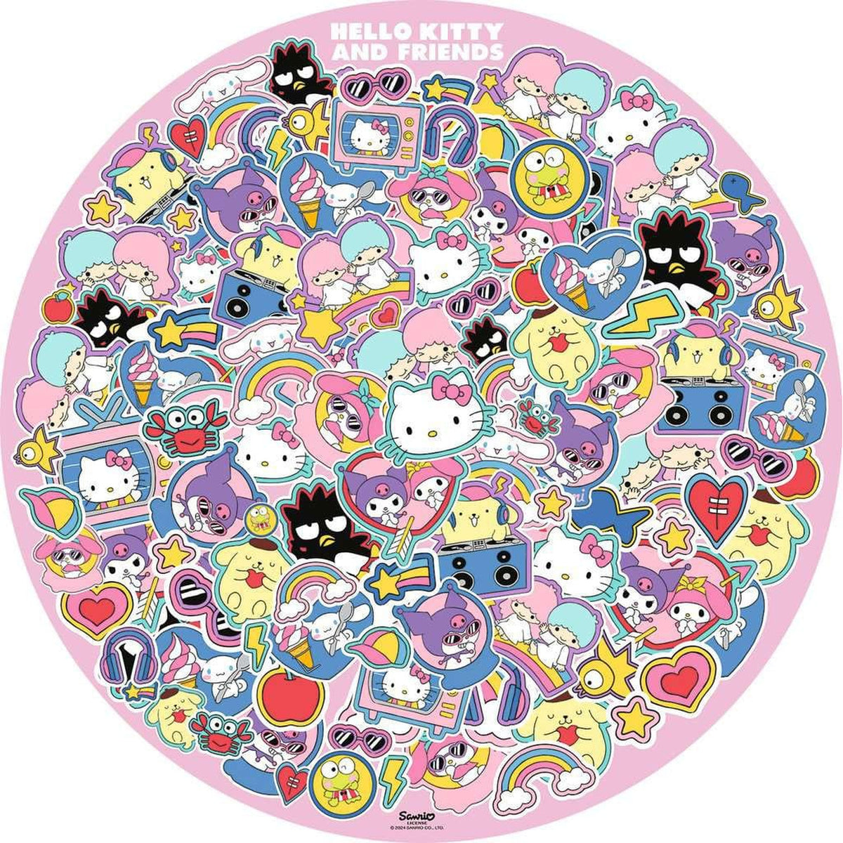 Productafbeelding Hello Kitty and Friends Rond Puzzel (500 Stukjes)