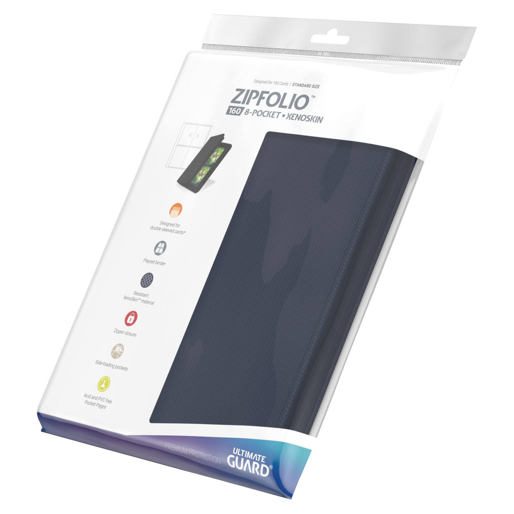 Productafbeelding Ultimate Guard Zipfolio 160 8-Pocket Xenoskin - Blauw