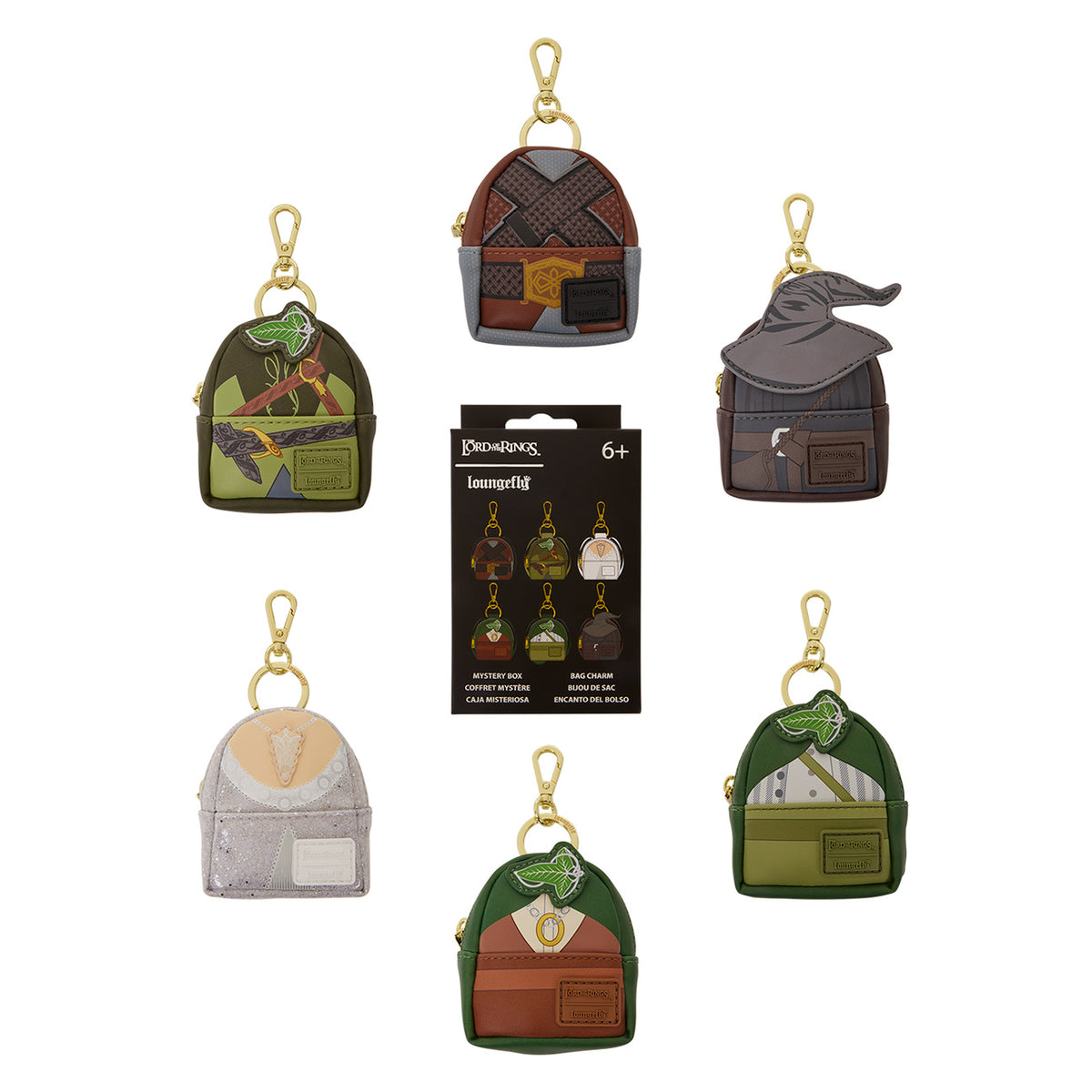Productafbeelding The Lord of the Rings - Characters Mystery Mini rugzak sleutelhanger display met 15 stuks
