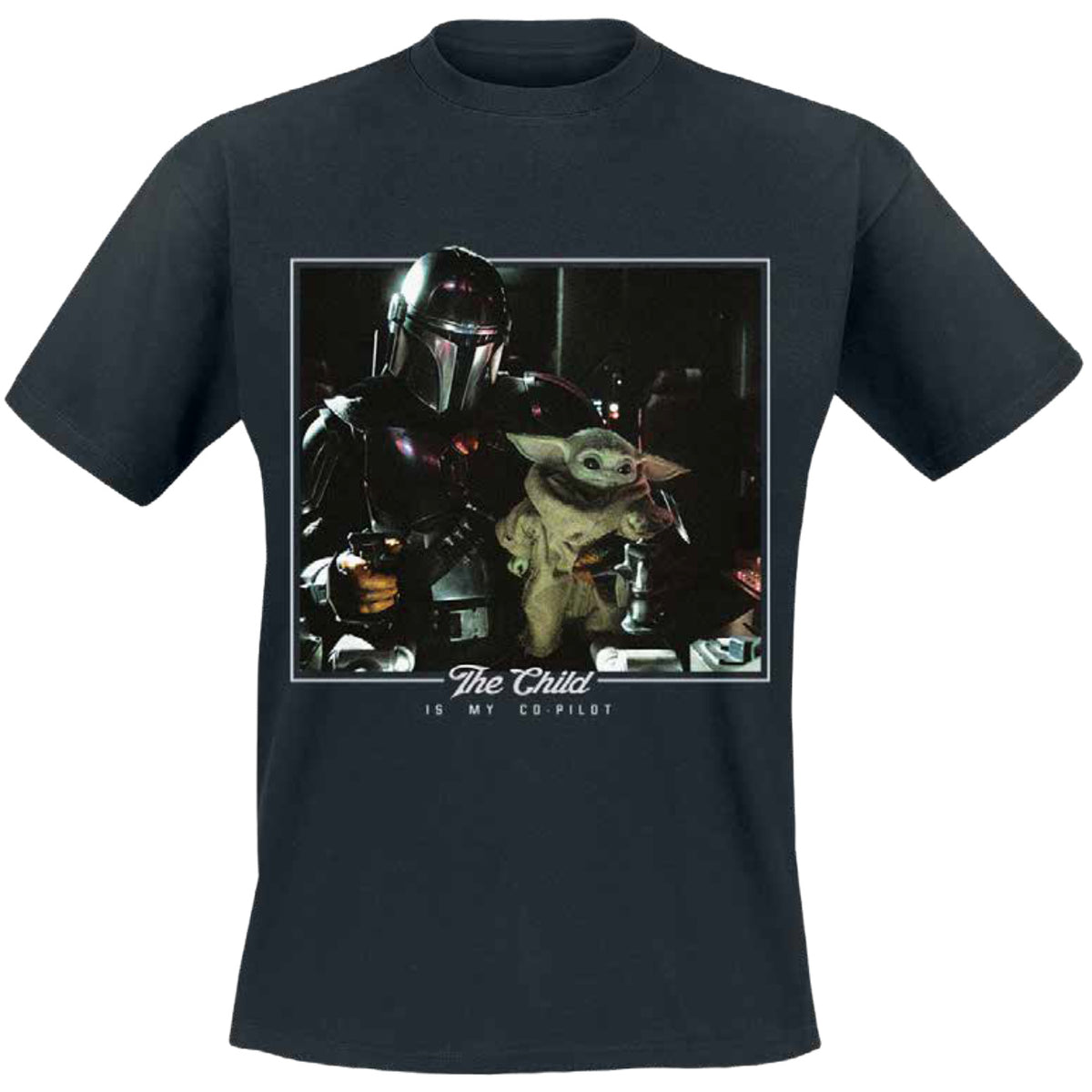 Productafbeelding The Child is My Co-Pilot T-shirt zwart - Star Wars The Mandalorian