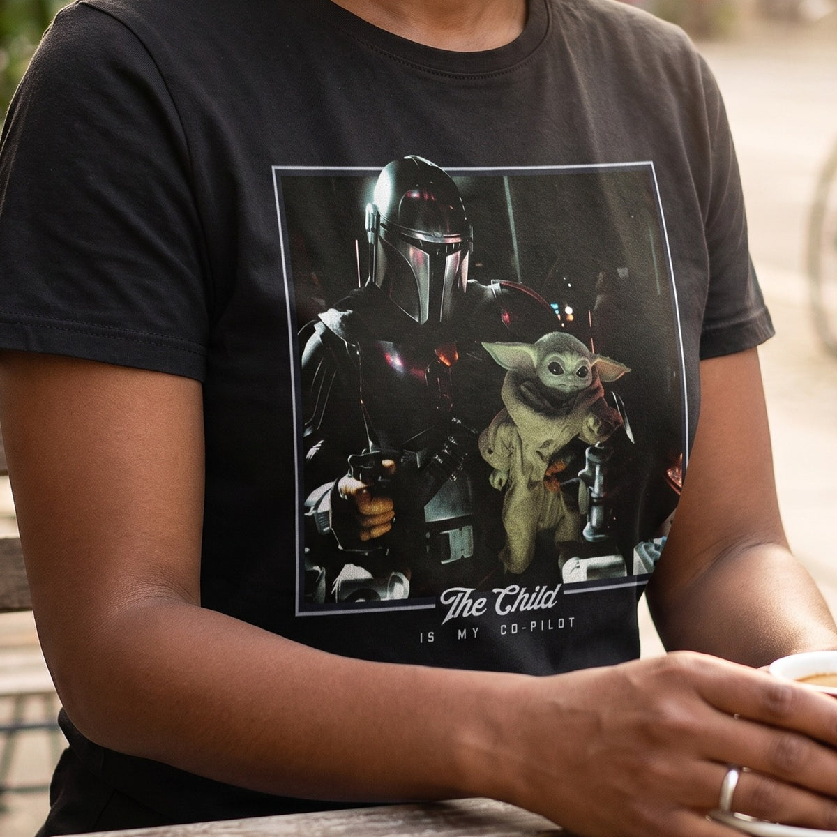 Productafbeelding The Child is My Co-Pilot T-shirt zwart - Star Wars The Mandalorian