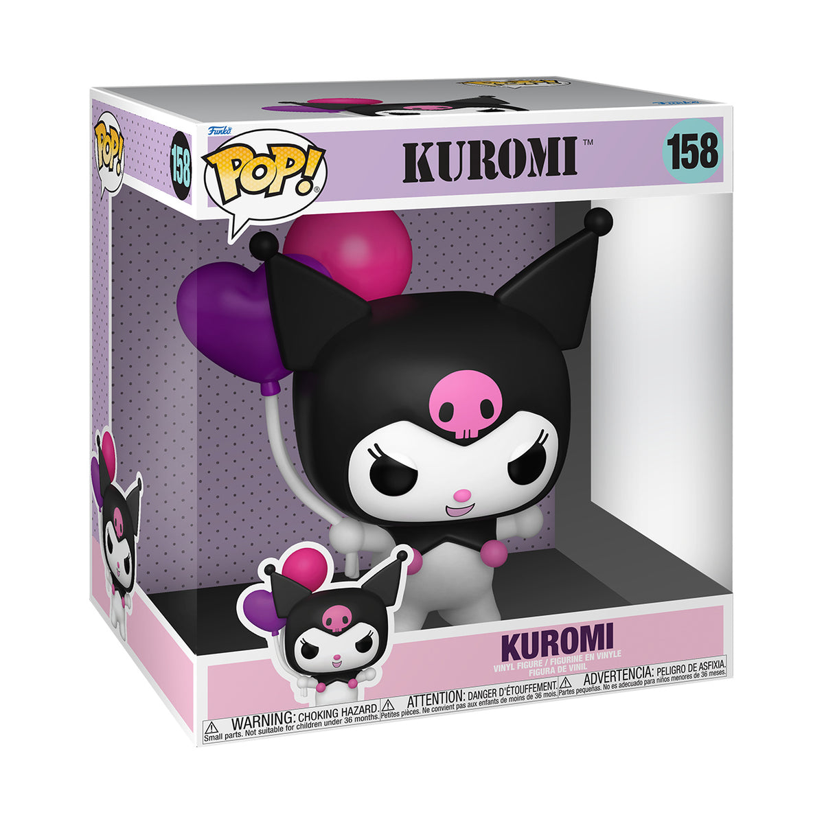 Productafbeelding Hello Kitty - Kuromi met ballonnen Jumbo Funko Pop figuur