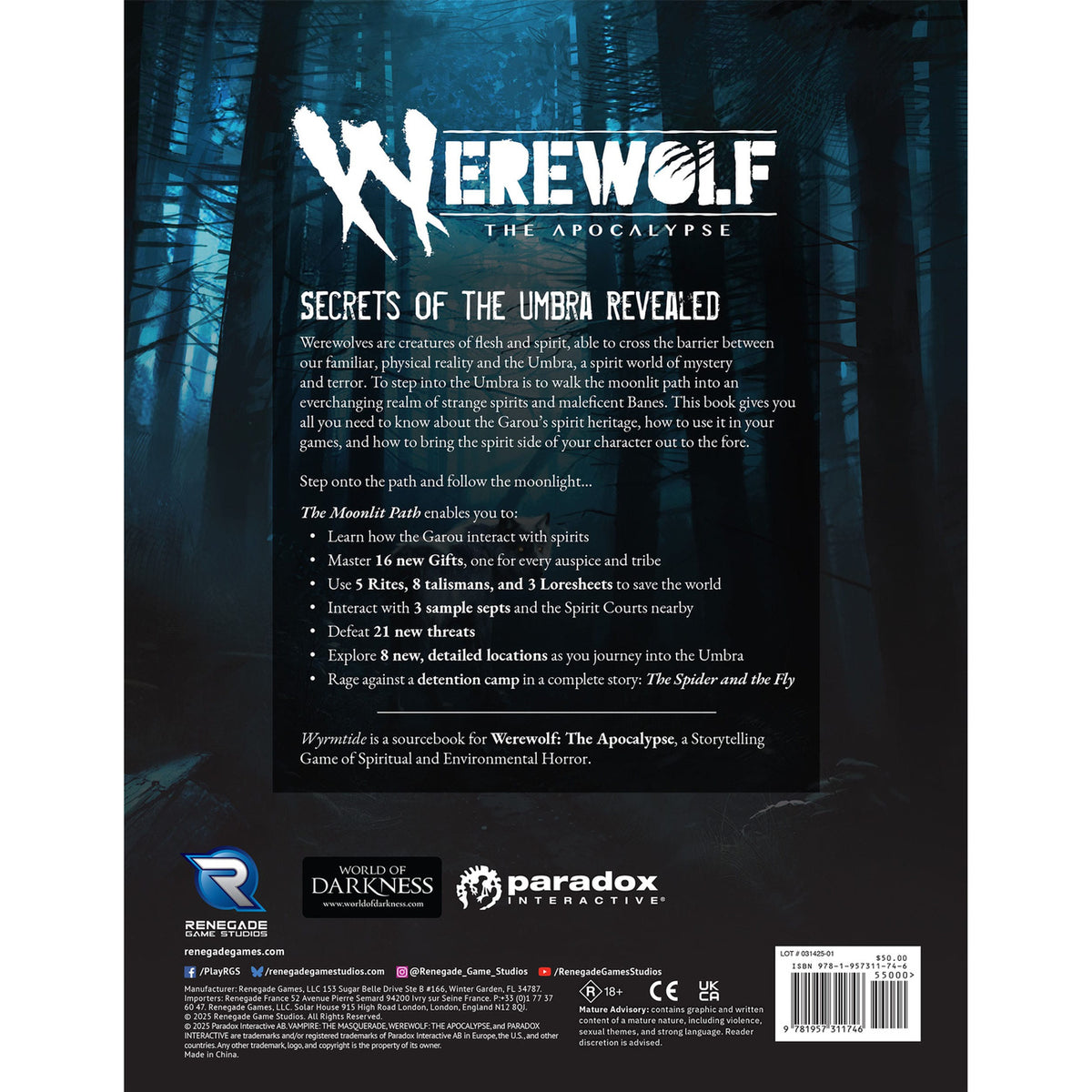 Productafbeelding Werewolf: The Apocalypse 5th Edition RPG-boek The Moonlit