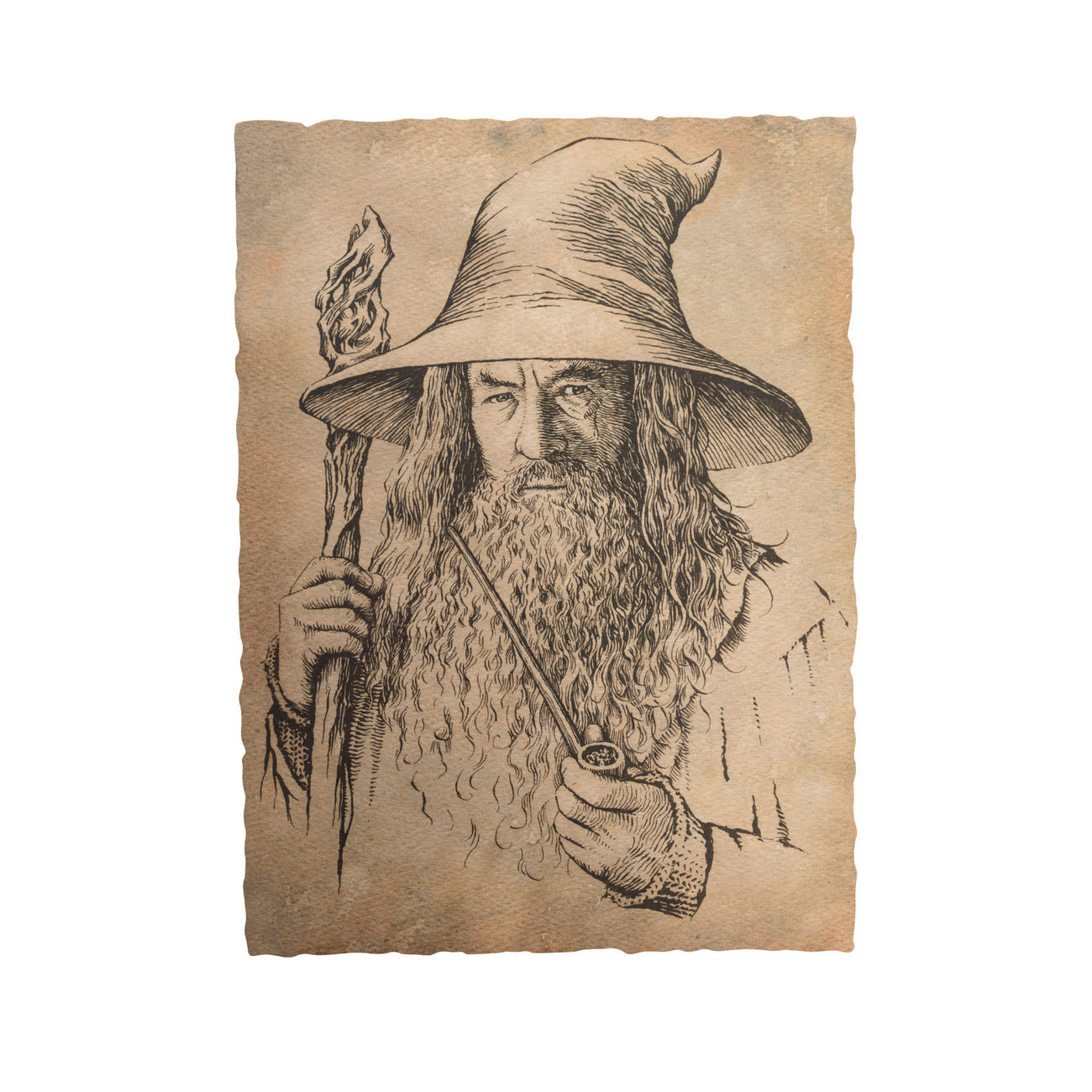 Productafbeelding The Hobbit Kunstdruk Portret van Gandalf de Grijze 21 x 28