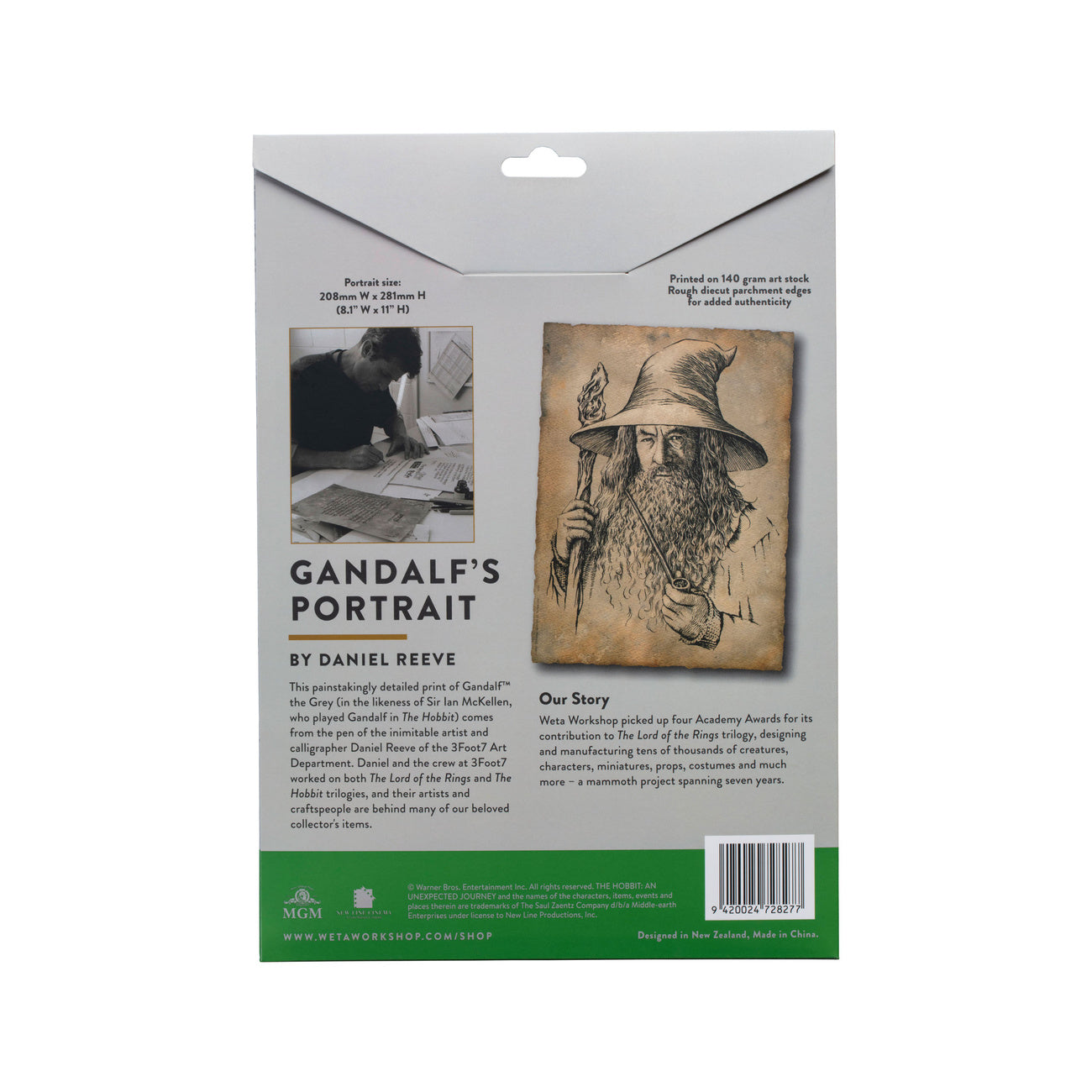 Productafbeelding The Hobbit Kunstdruk Portret van Gandalf de Grijze 21 x 28