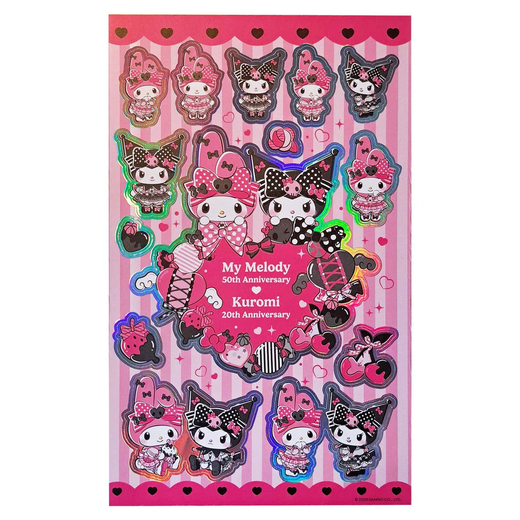 Productafbeelding Sanrio Pink Black Party Series Stickerset Kuromi & My Melody