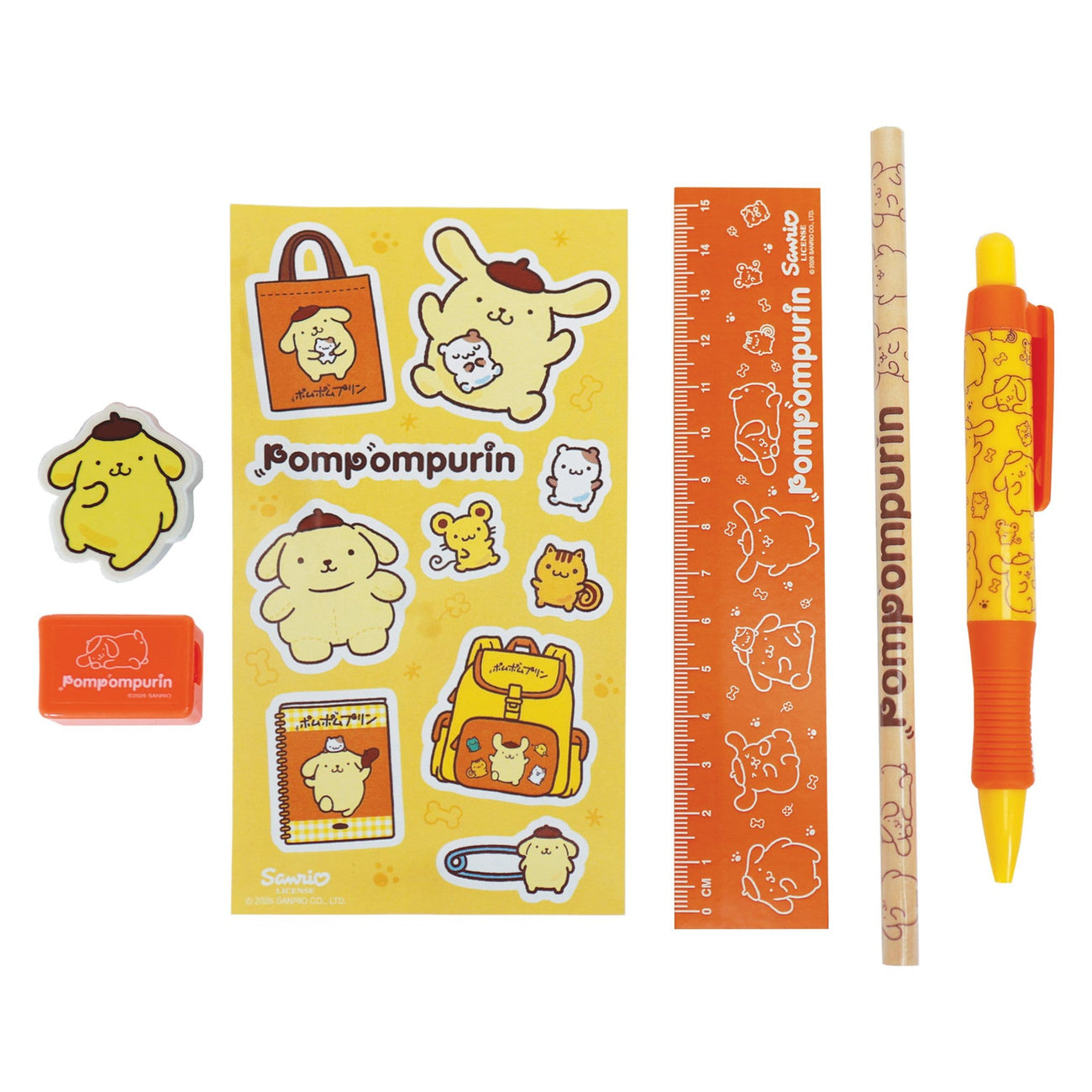 Productafbeelding Sanrio Schreibset 6-delig Pompompurin