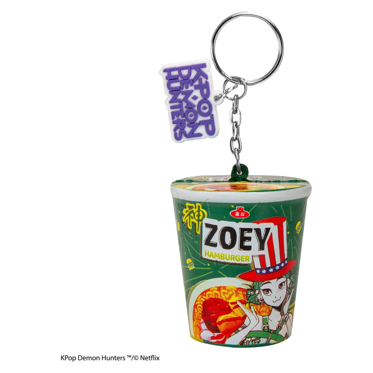 Productafbeelding KPop Demon Hunters Squishy Sleutelhanger Zoey Hamburger