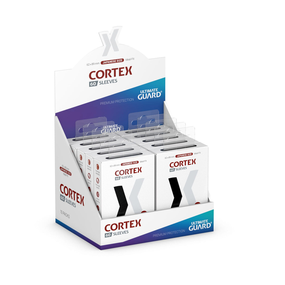 Productafbeelding Ultimate Guard Cortex Sleeves Japanese Size (60) - Black