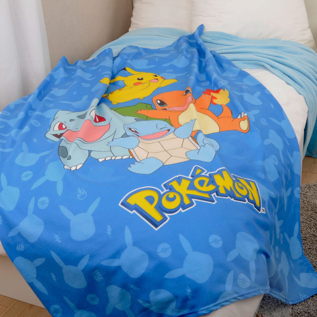 Productafbeelding Pokémon flanel-fleecedeken Starter Pokémon 130 x 160 cm