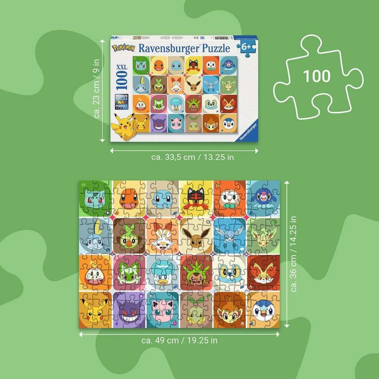 Productafbeelding Pokémon Kinderpuzzel Pokémon Gezichten (100 XXL-stukjes)