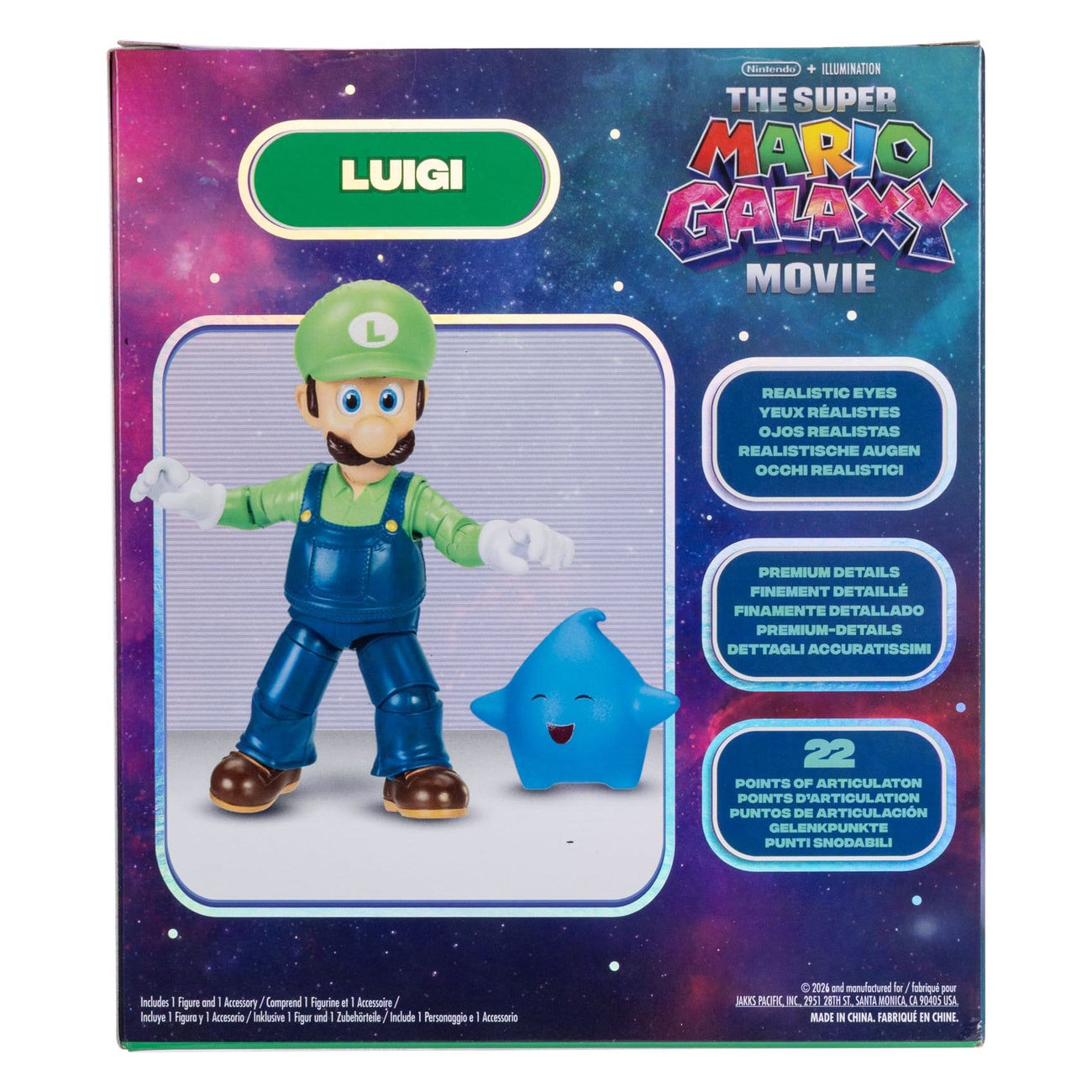Productafbeelding The Super Mario Galaxy Movie actiefiguur Luigi 13 cm