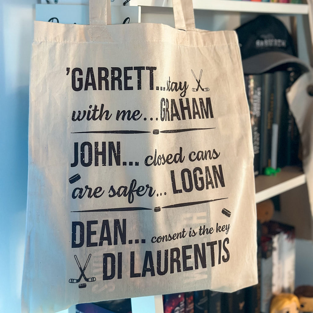 Productafbeelding Garrett, John en Dean totebag voor Off Campus fans