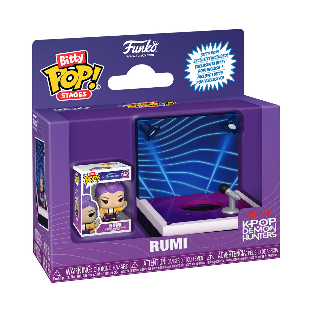 Productafbeelding KPop Demon Hunters - Rumi Funko Bitty Pop Podiumdiorama