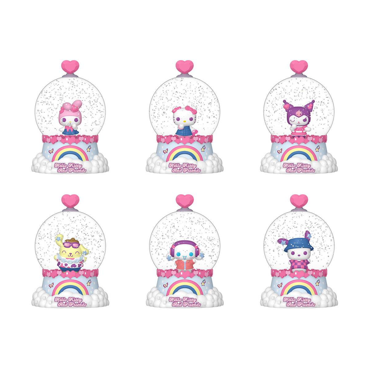 Productafbeelding Hello Kitty and Friends – Mystery Funko Pop Glitter Sneeuwbol Display 12-pack