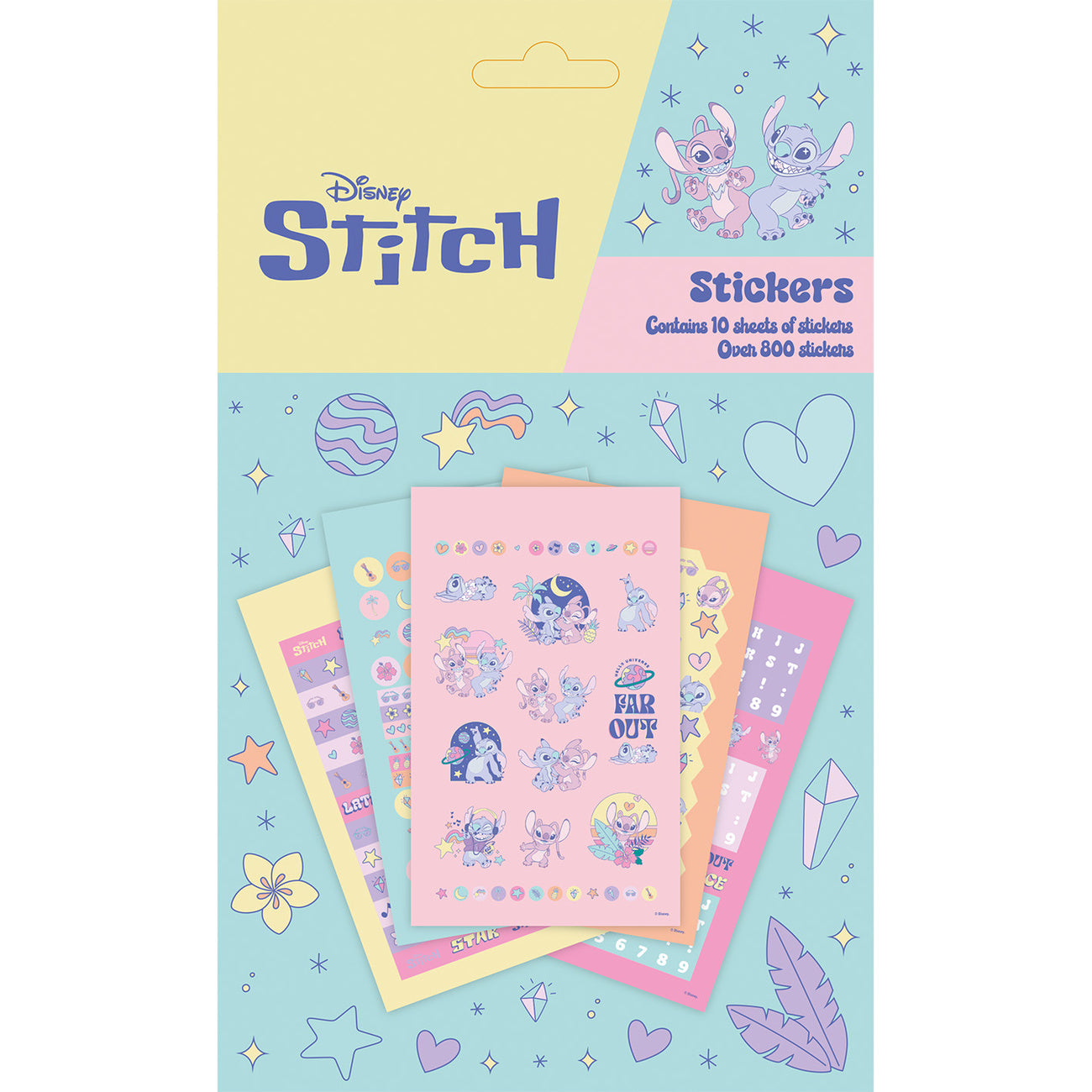 Productafbeelding Stitch en Angel Space Rocks Stickerset - Lilo & Stitch