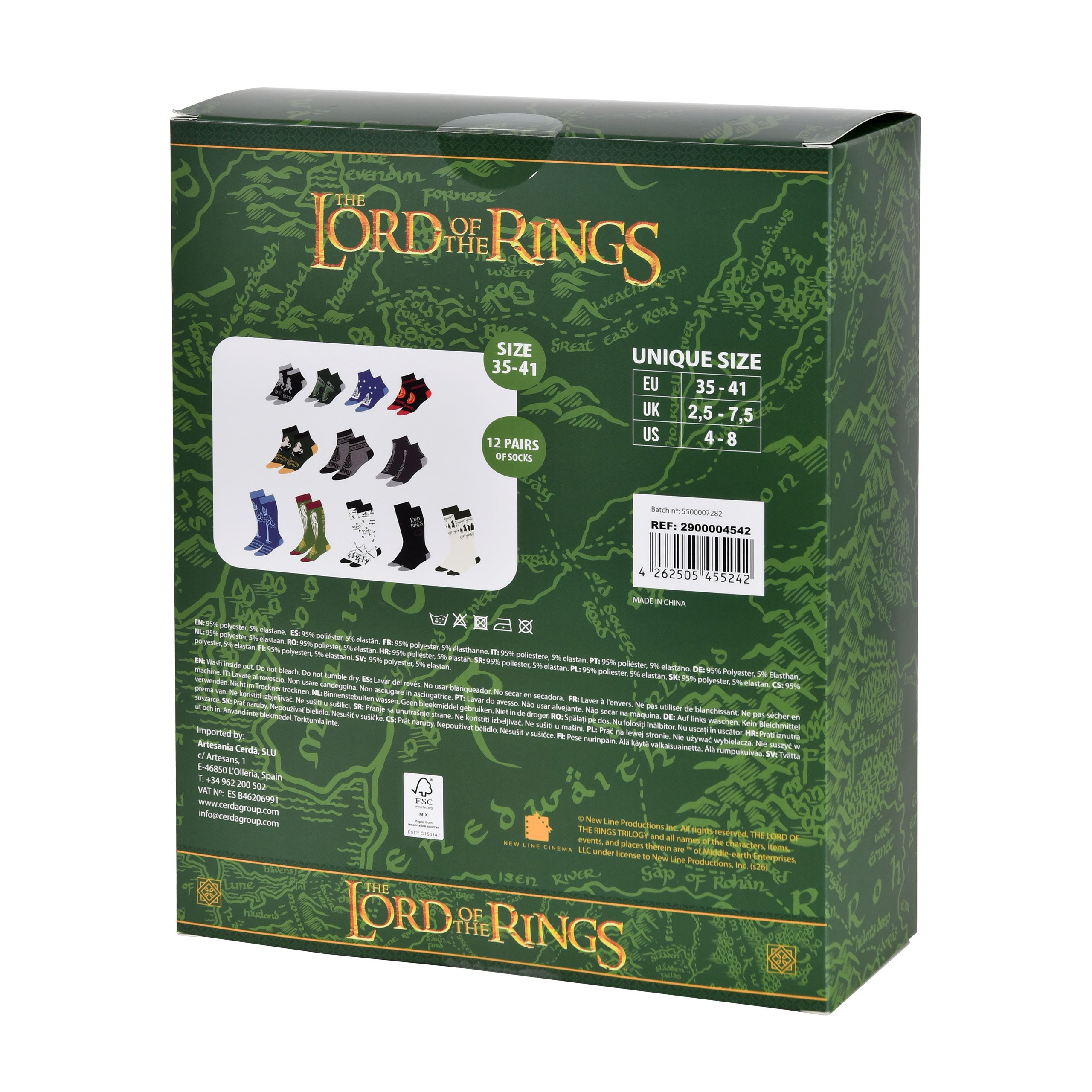Productafbeelding In de Ban van de Ring - Midden-aarde Sokken Adventskalender