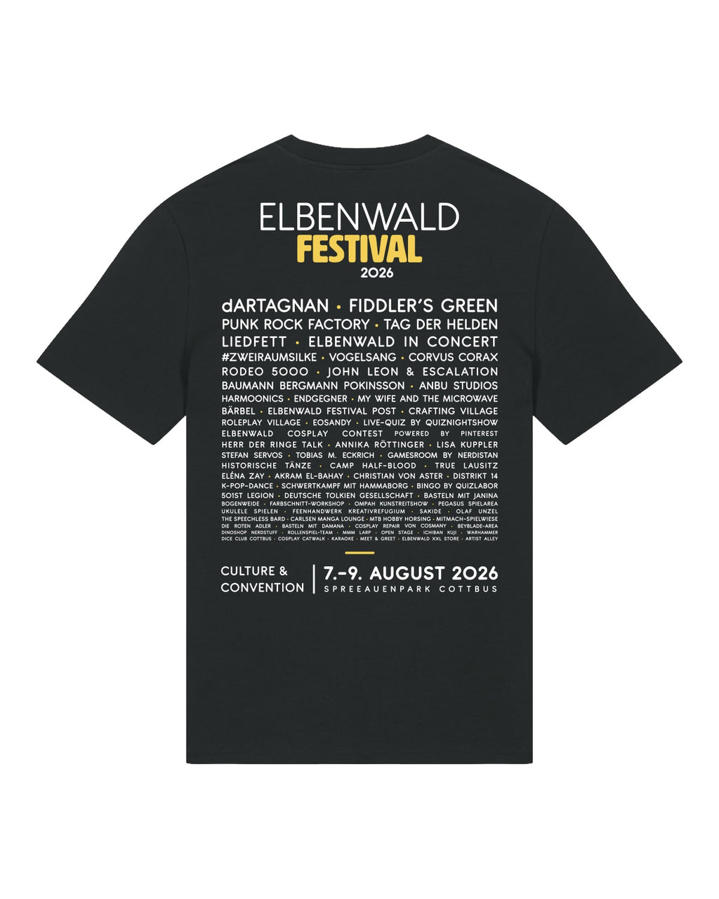 Productafbeelding Elbenwald Festival 2026 - Ghost Line-up T-shirt