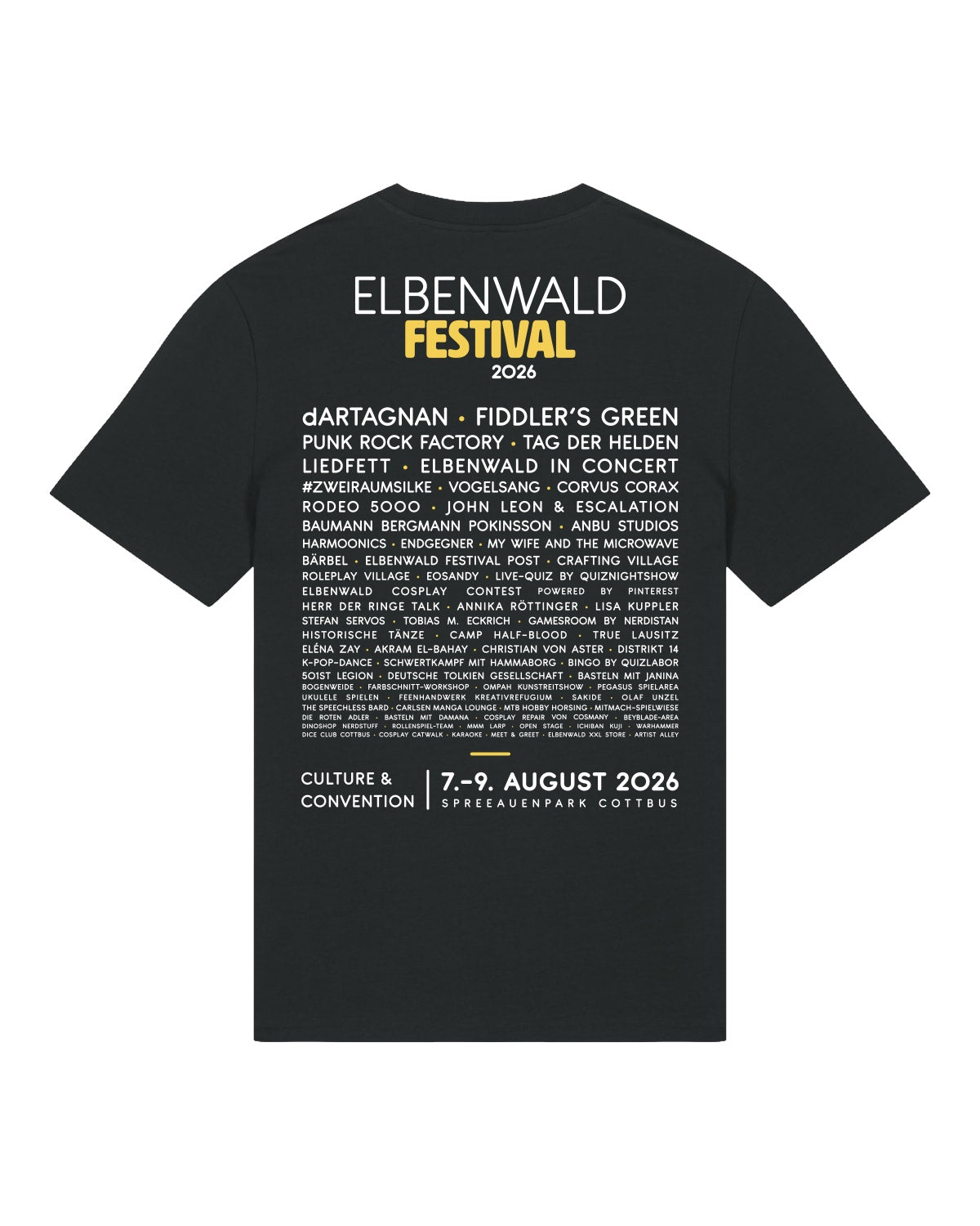 Productafbeelding Elbenwald Festival 2026 - Ghost Line-up T-shirt